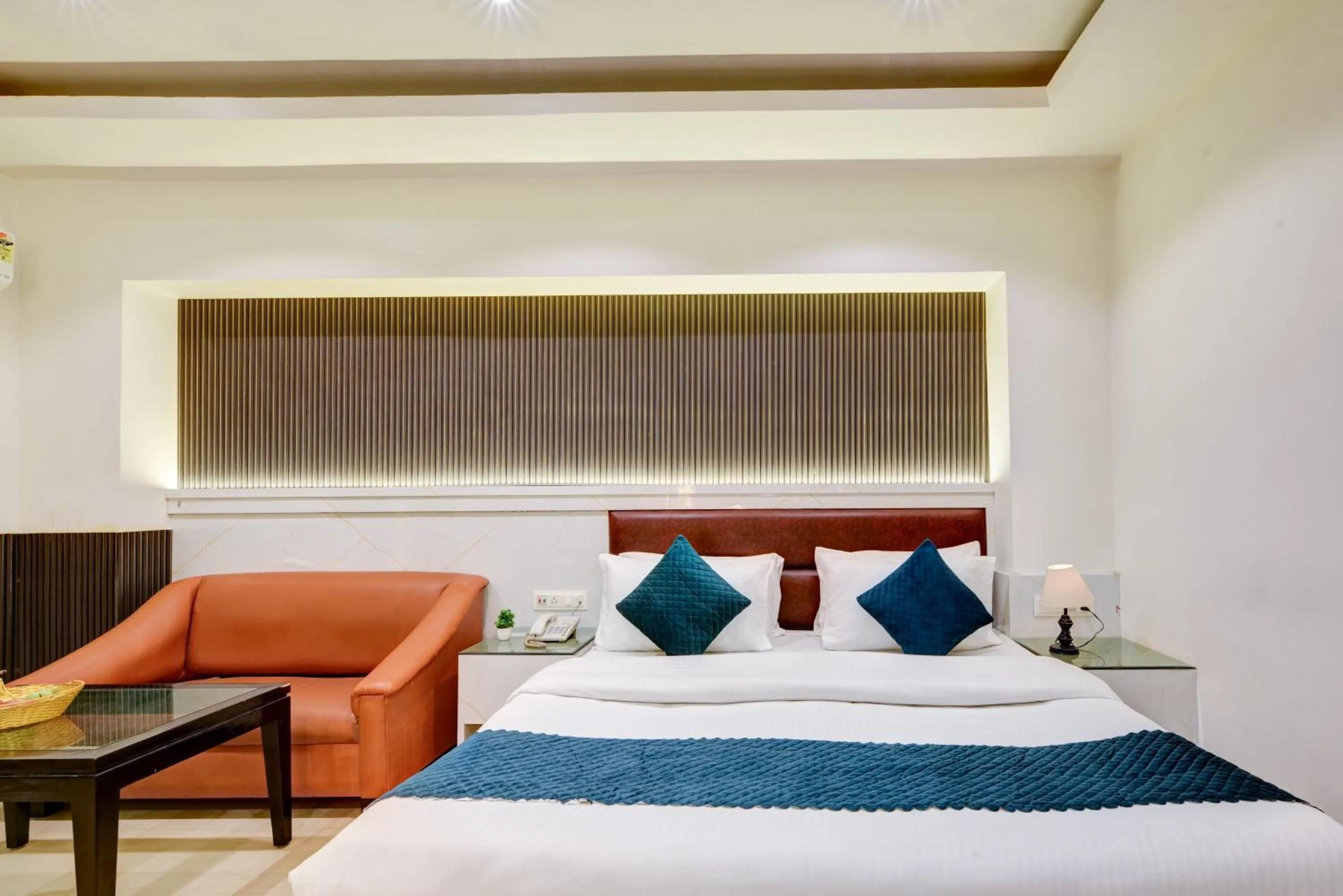 Bedroom, Bed in Hotel Krishna Deluxe-By RCG Hotels