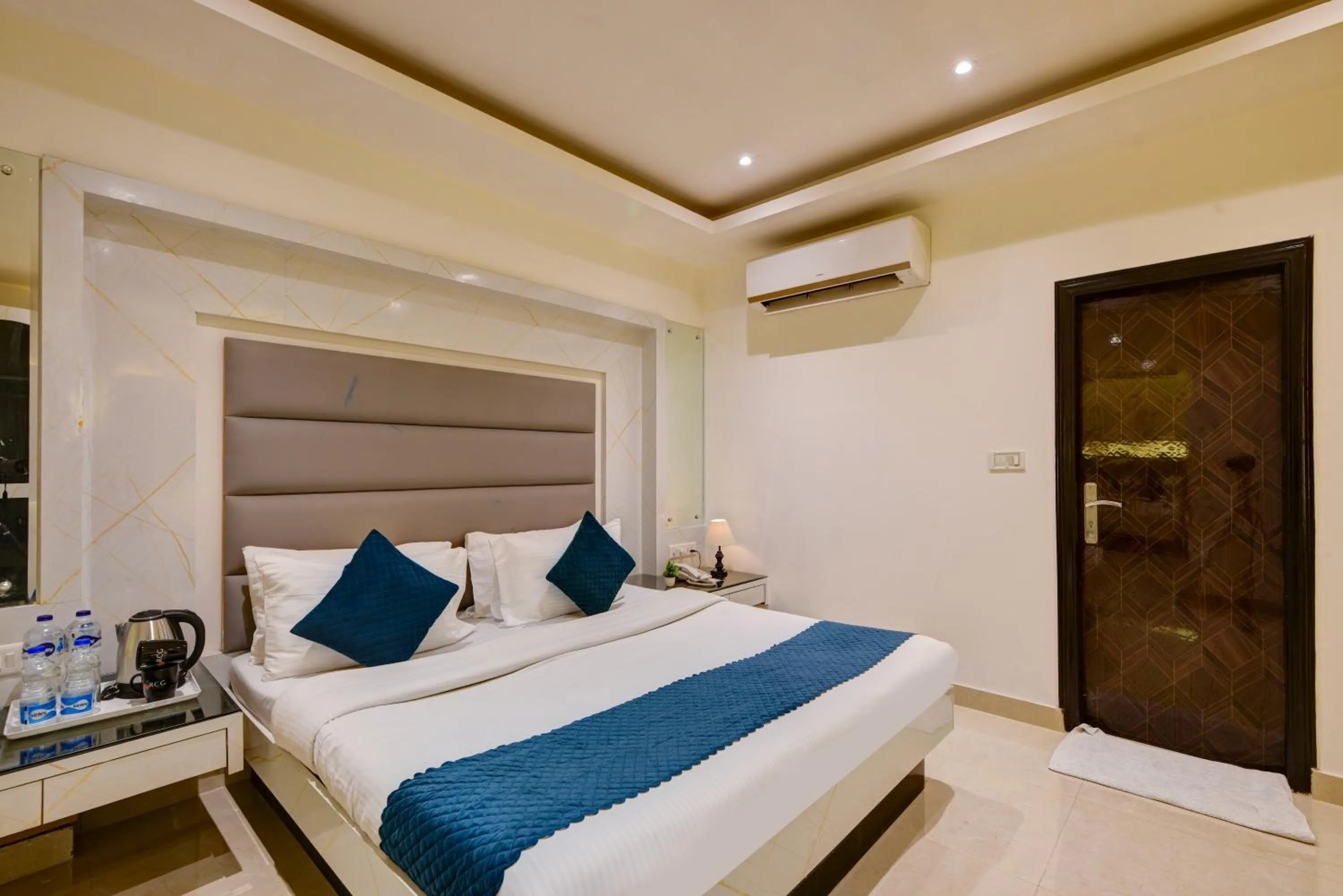 Photo of the whole room, Bed in Hotel Krishna Deluxe-By RCG Hotels