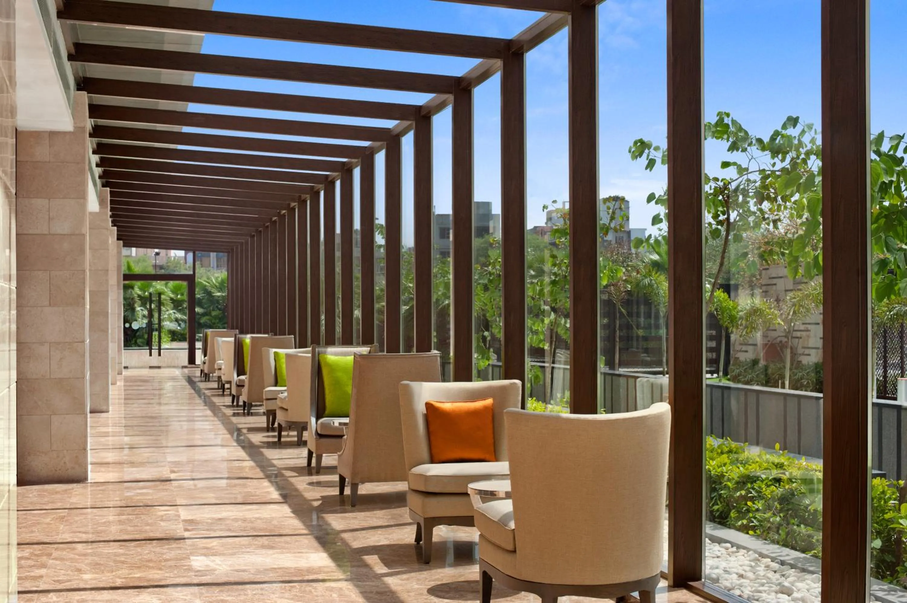 Seating area in The Leela Ambience Convention Hotel Delhi
