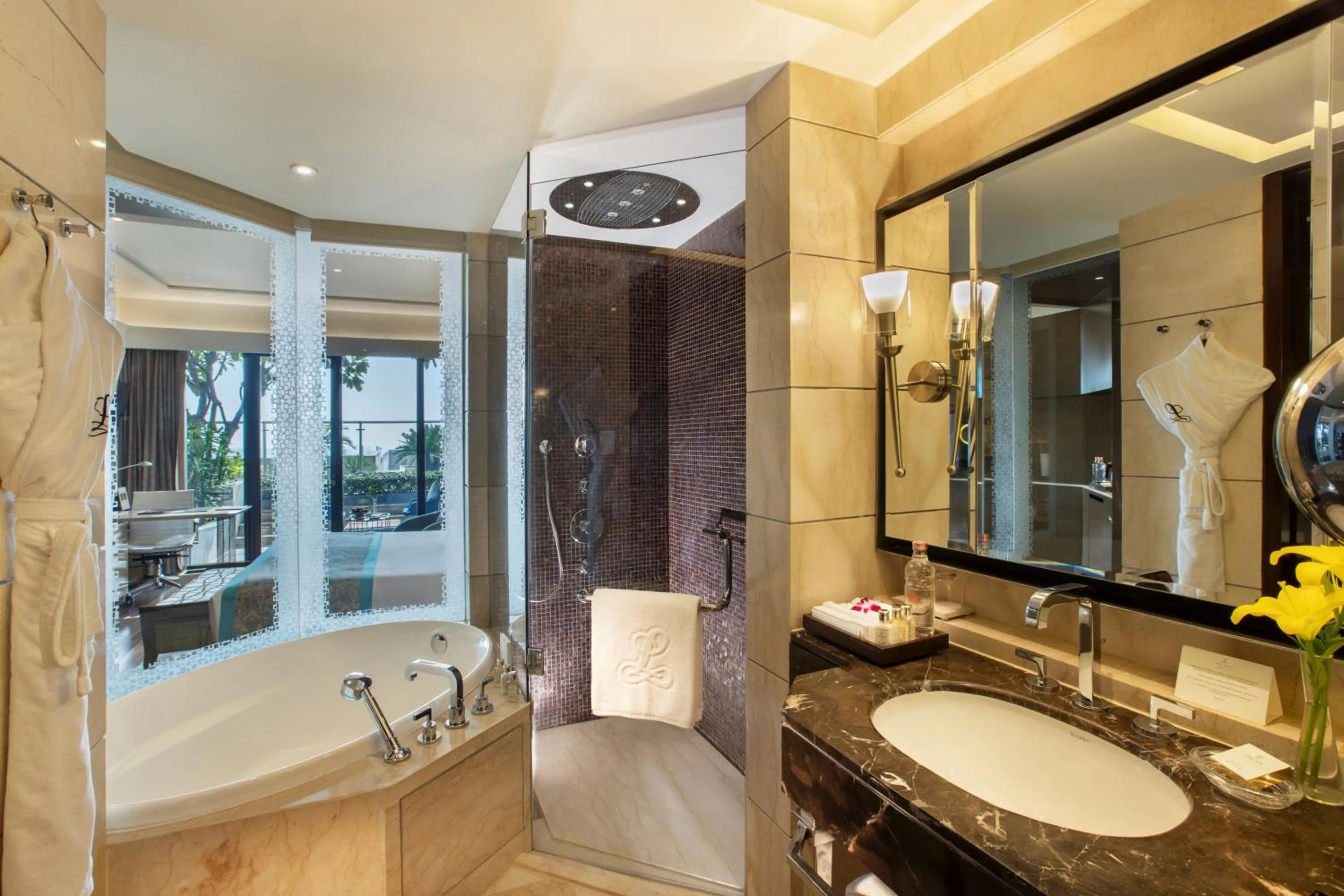 Bathroom in The Leela Ambience Convention Hotel Delhi