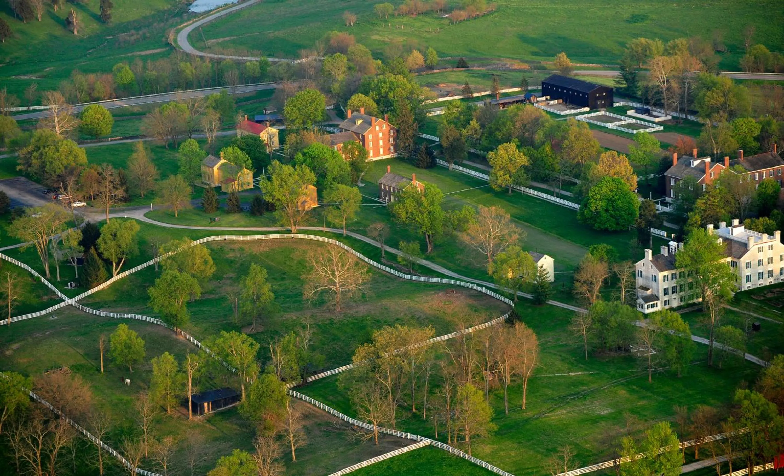 Bird's eye view in Shaker Village of Pleasant Hill
