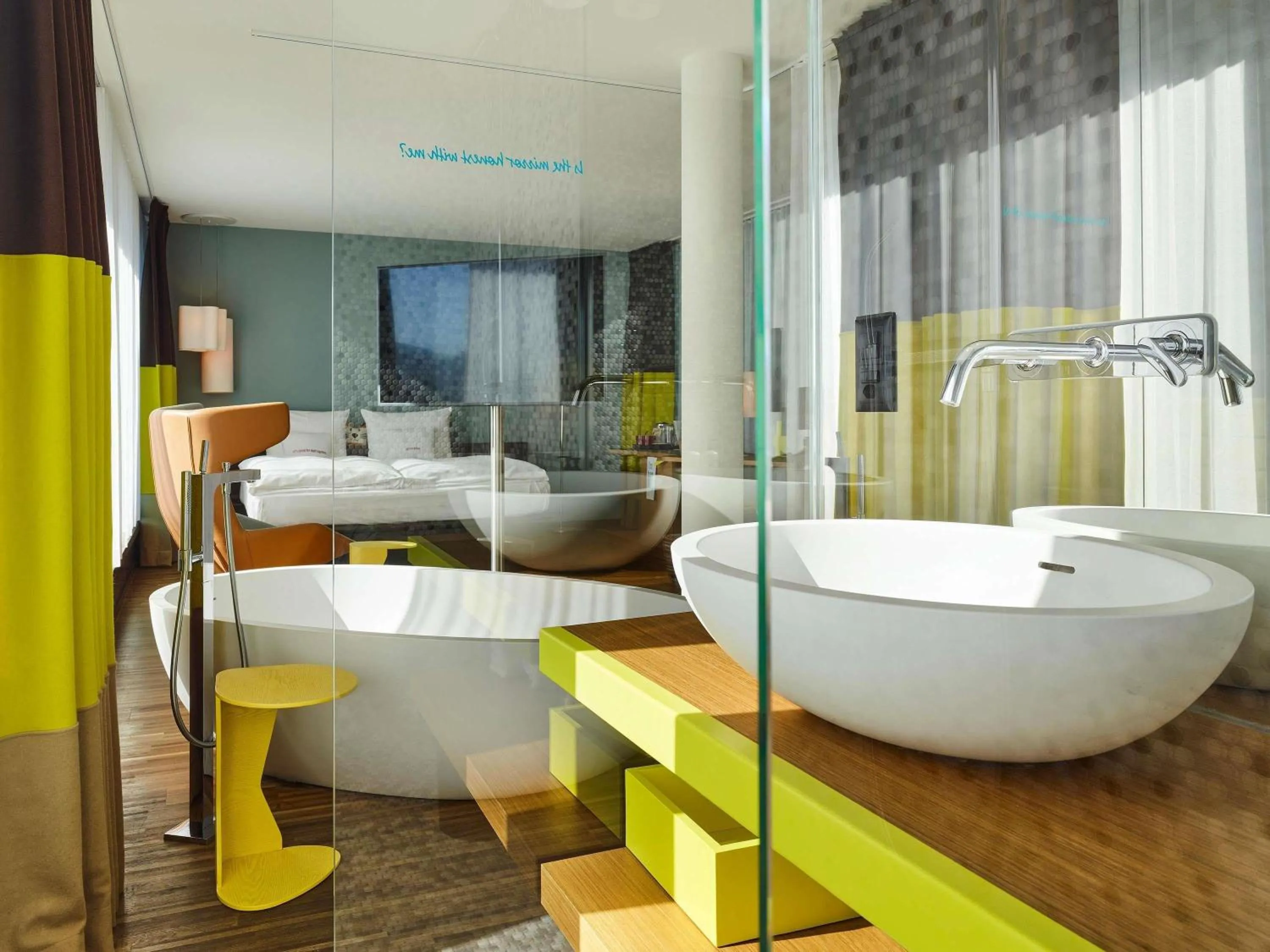 Bedroom in 25hours Hotel Zürich West