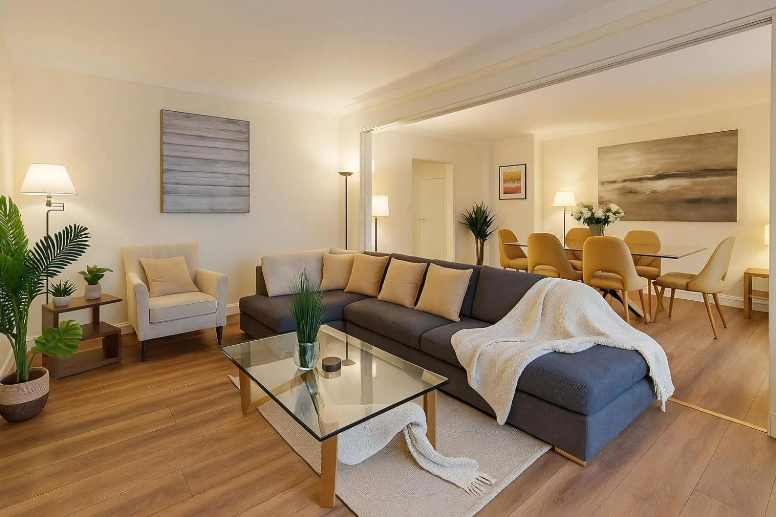 Living room in Park Lane Apartments/Shaw House
