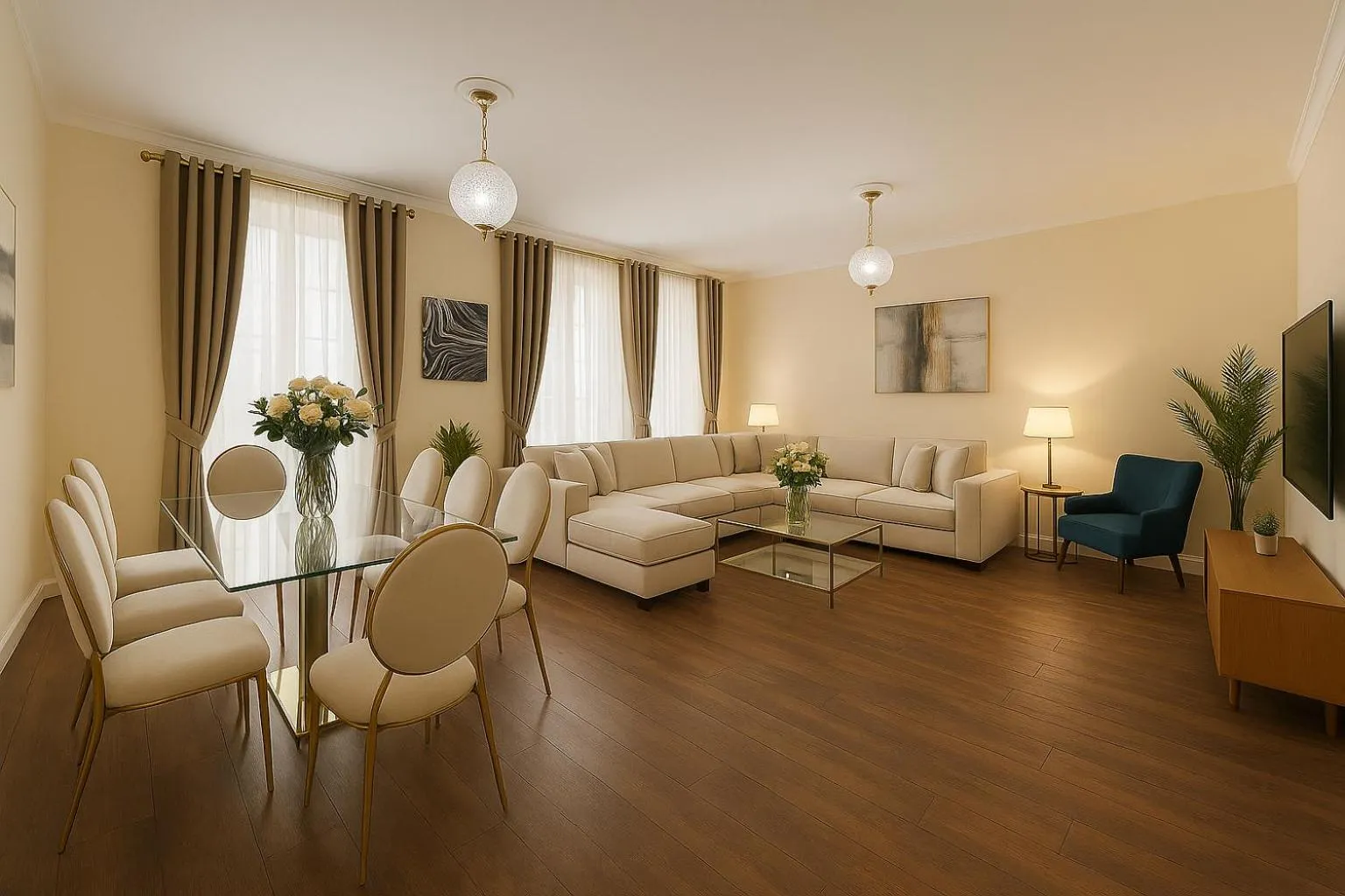 TV and multimedia in Park Lane Apartments/Shaw House