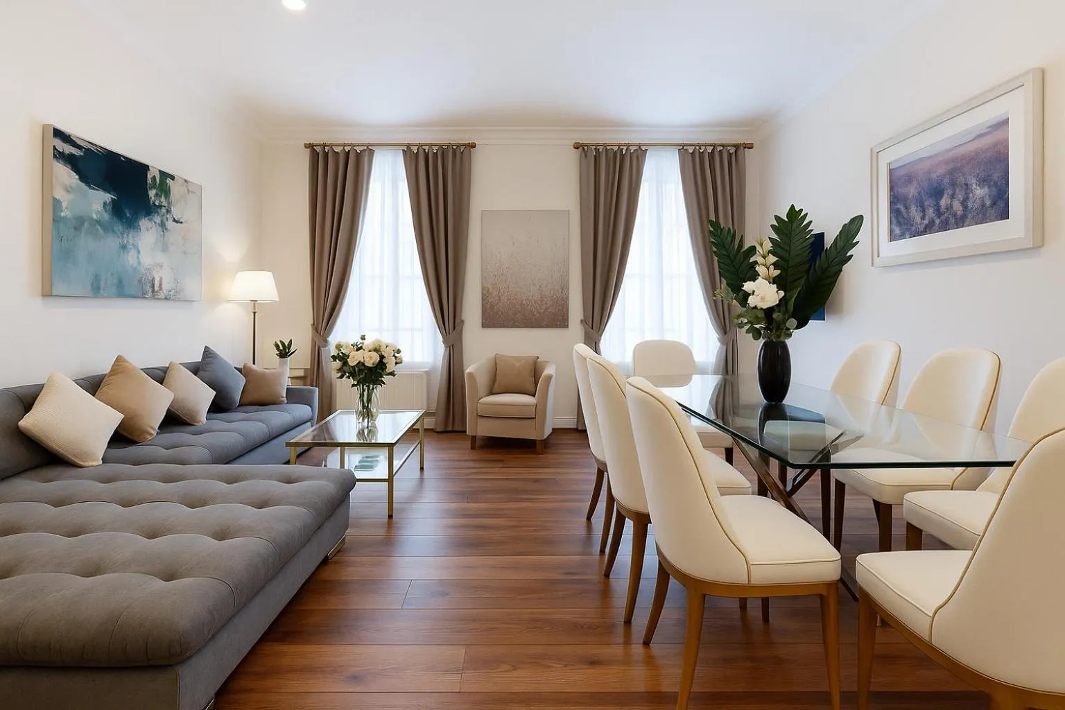 Living room in Park Lane Apartments/Shaw House
