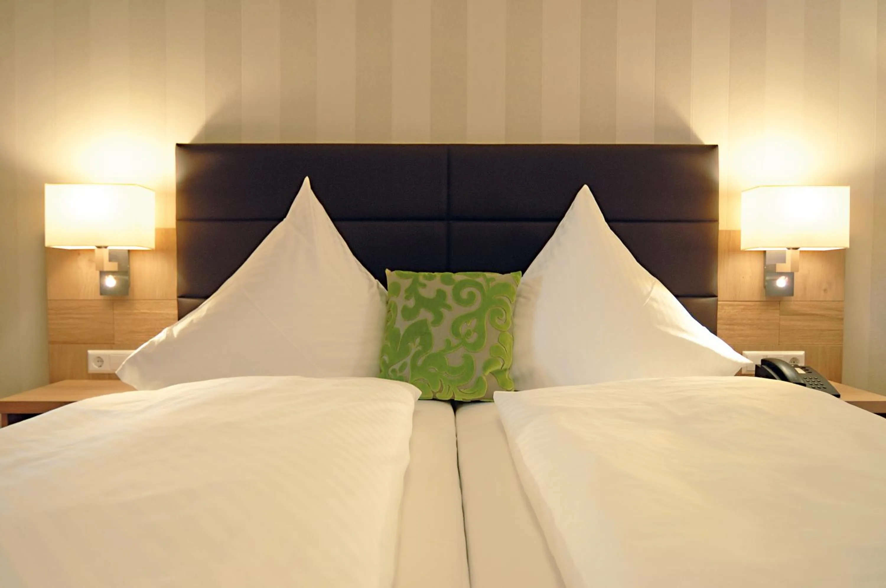 Decorative detail, Bed in Hotel Der Löwen