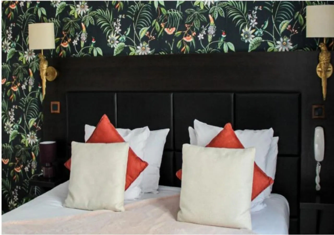 Decorative detail, Bed in Hotel Reine Mathilde