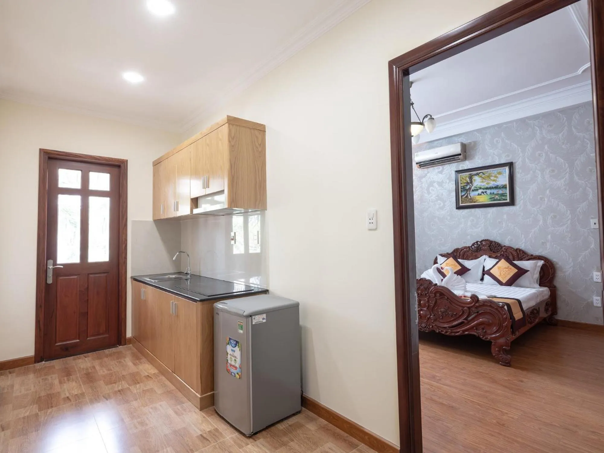 Kitchen or kitchenette in Air Star Hotel