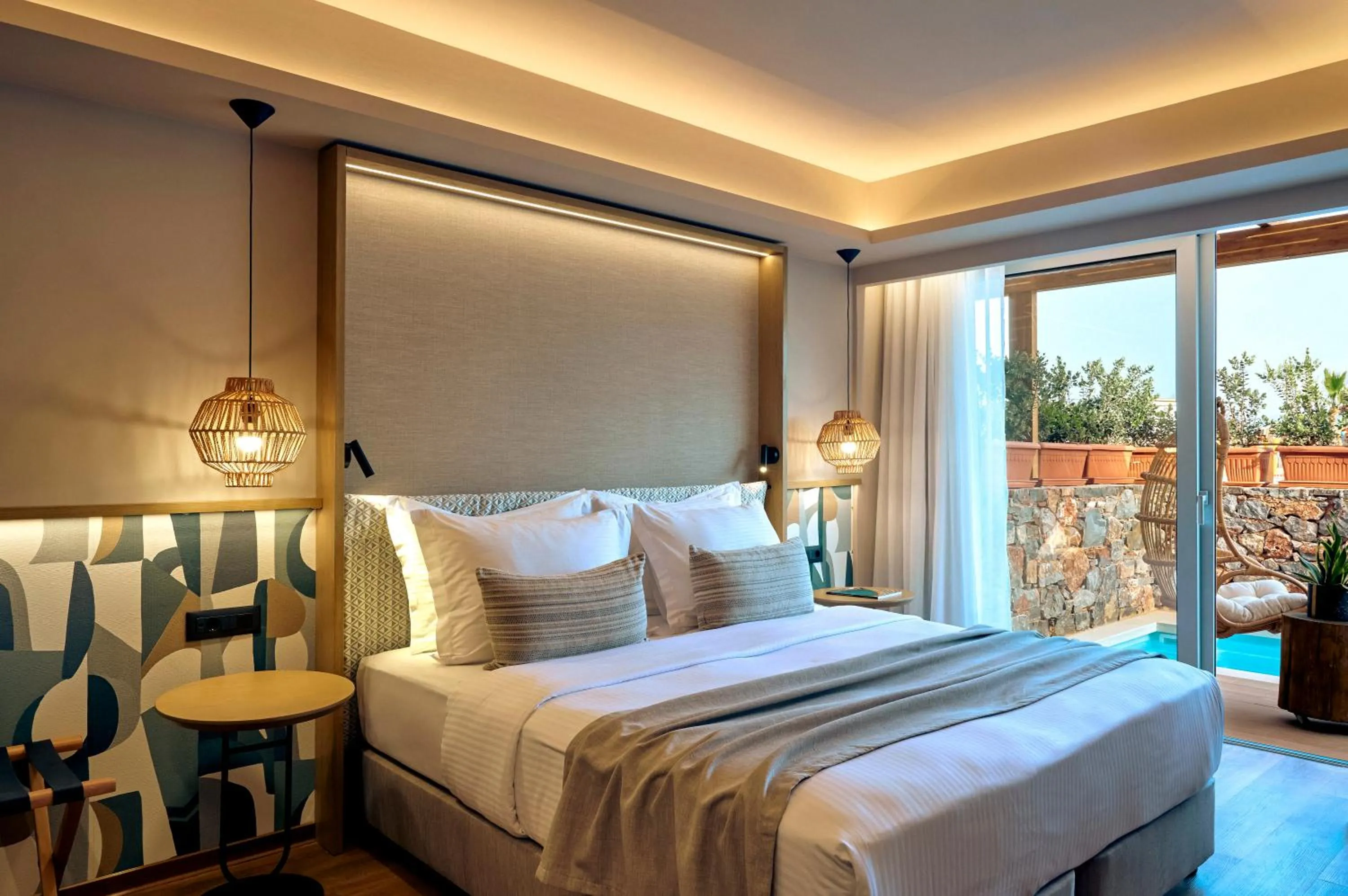 Bed in Zeus Eleva Mirabello Bay