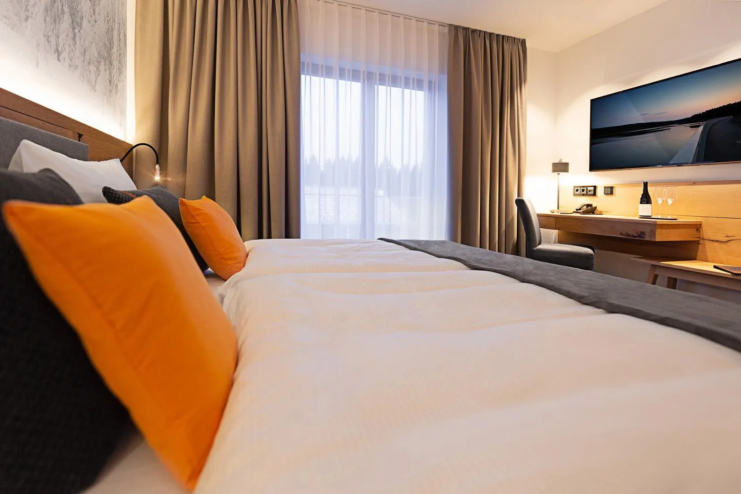 Bed in Hotel Tannenhaus