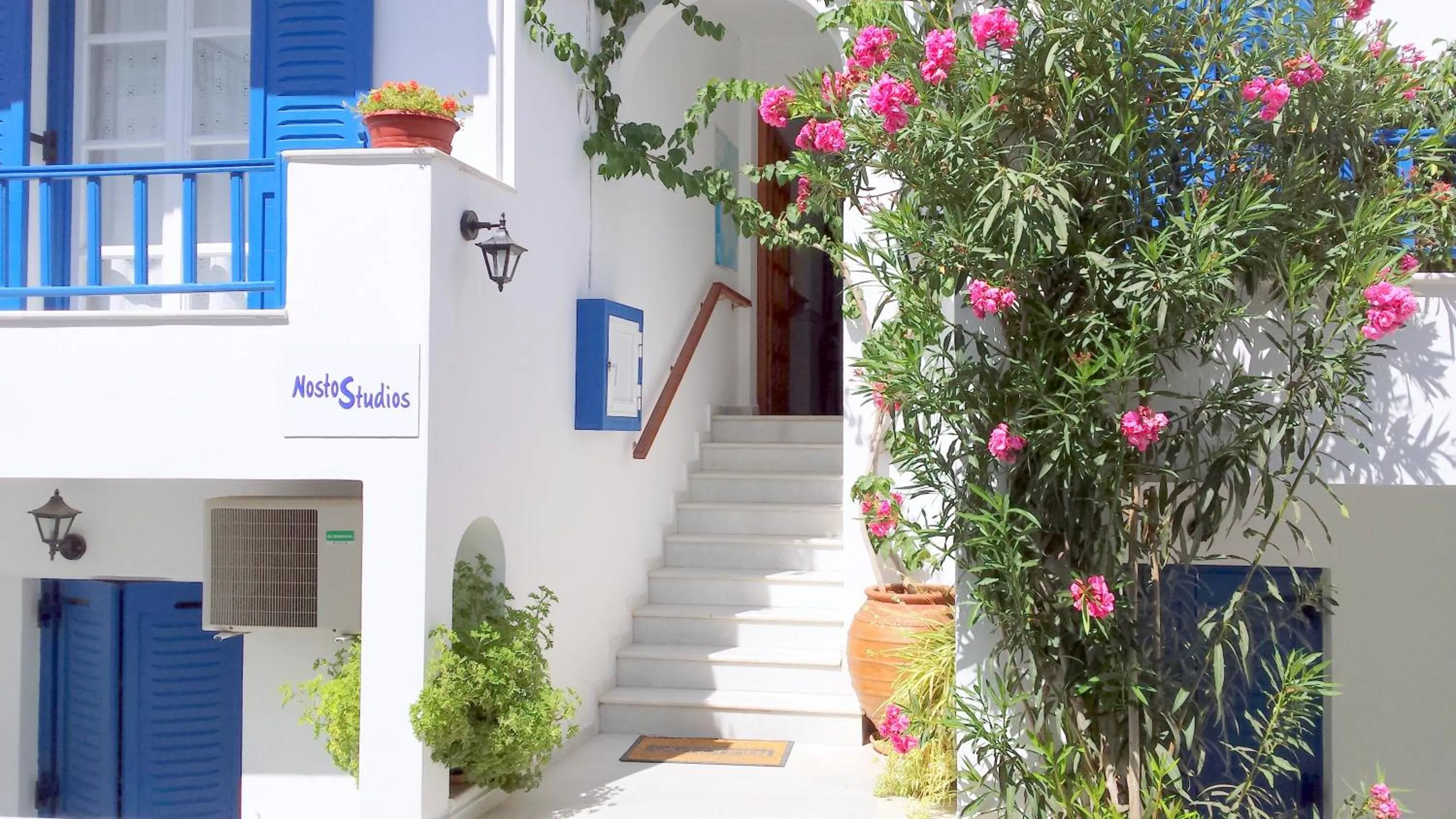 Property building in Nostos Studios at Saint George beach Agios Georgios Chora Naxos town