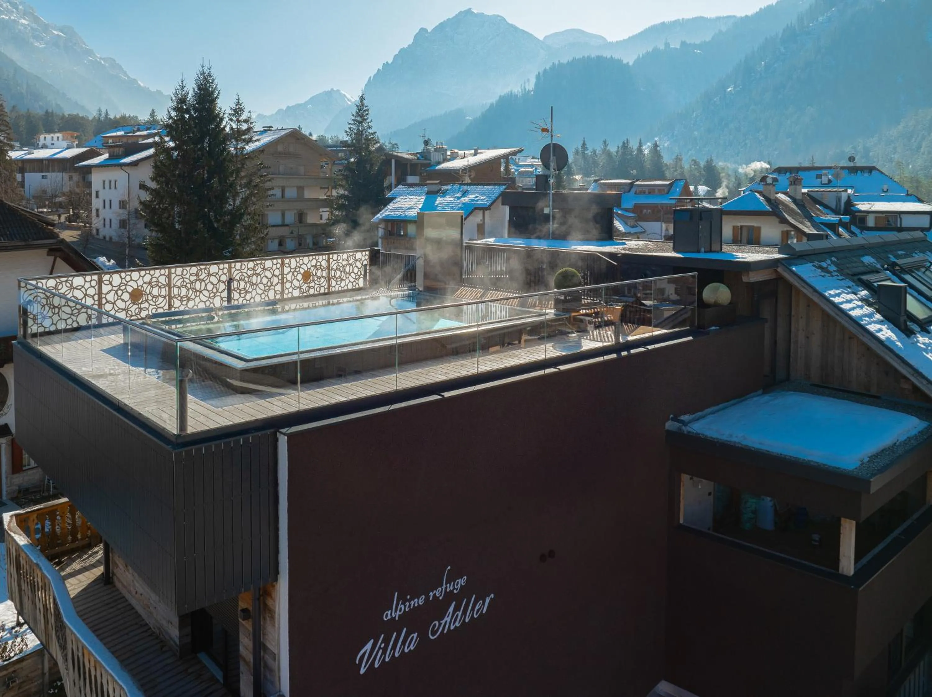 Bird's eye view in Alpine Refuge Villa Adler