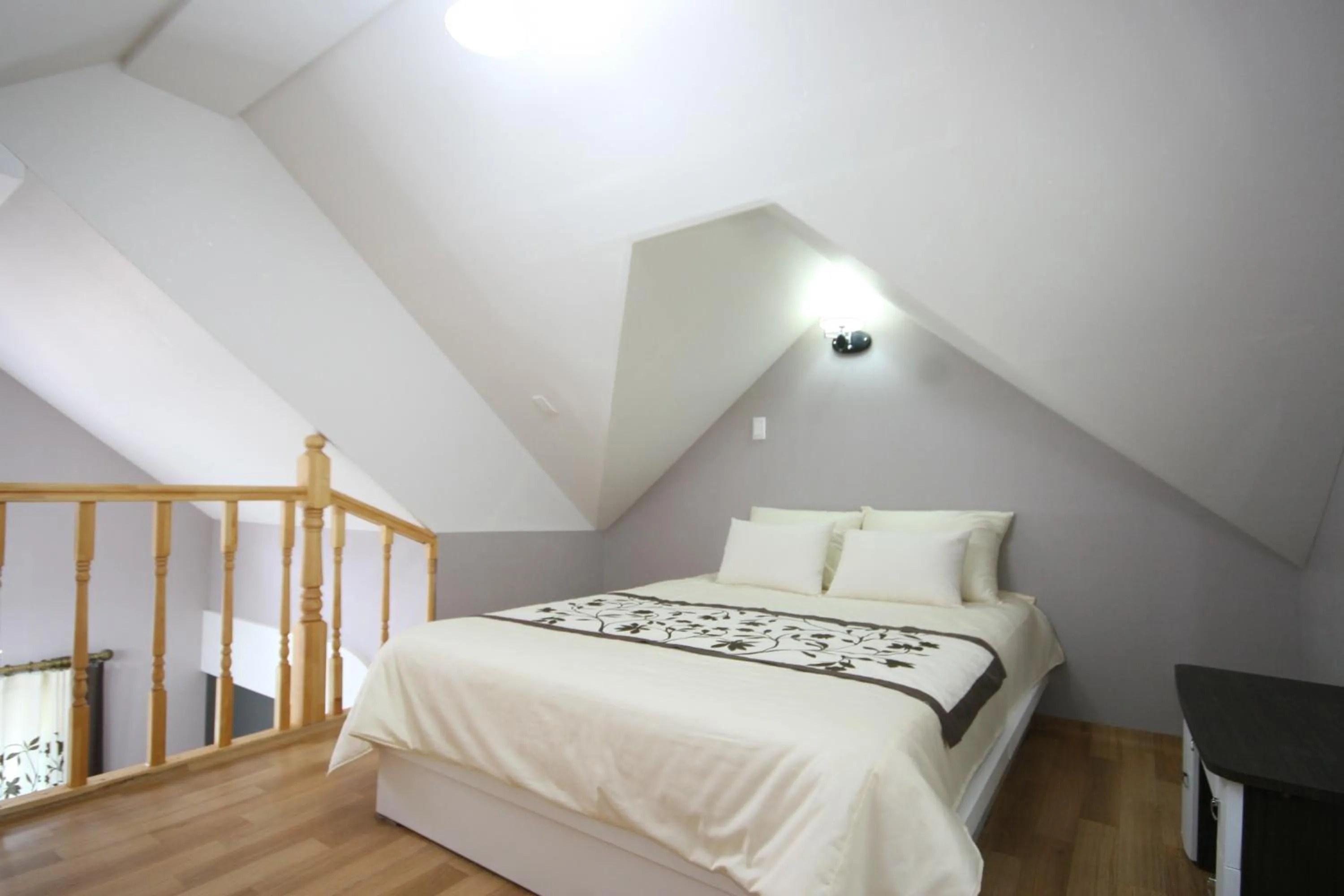 Bedroom, Bed in Forest of Color Pension