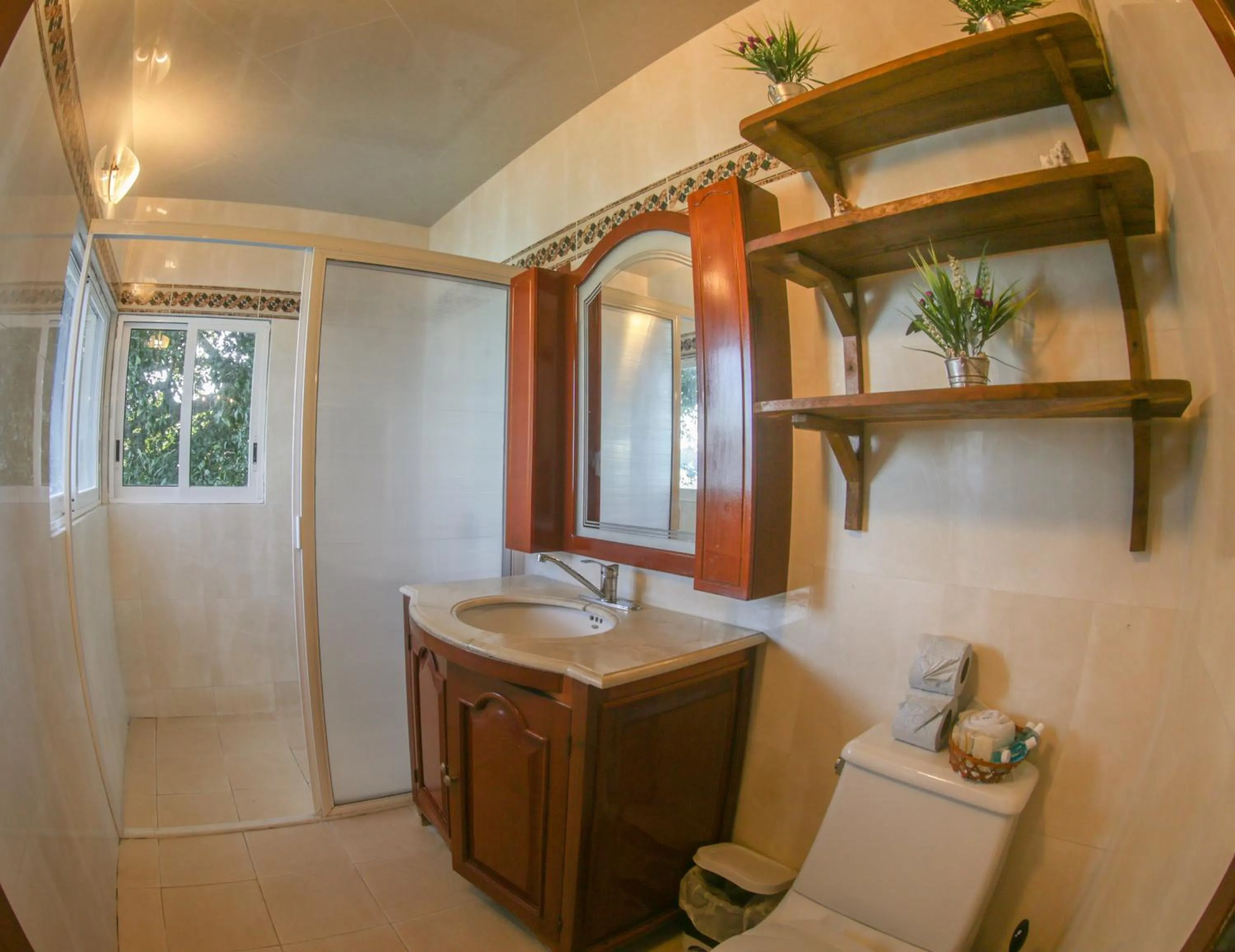 Shower in Seven Blue House Village & Lodge