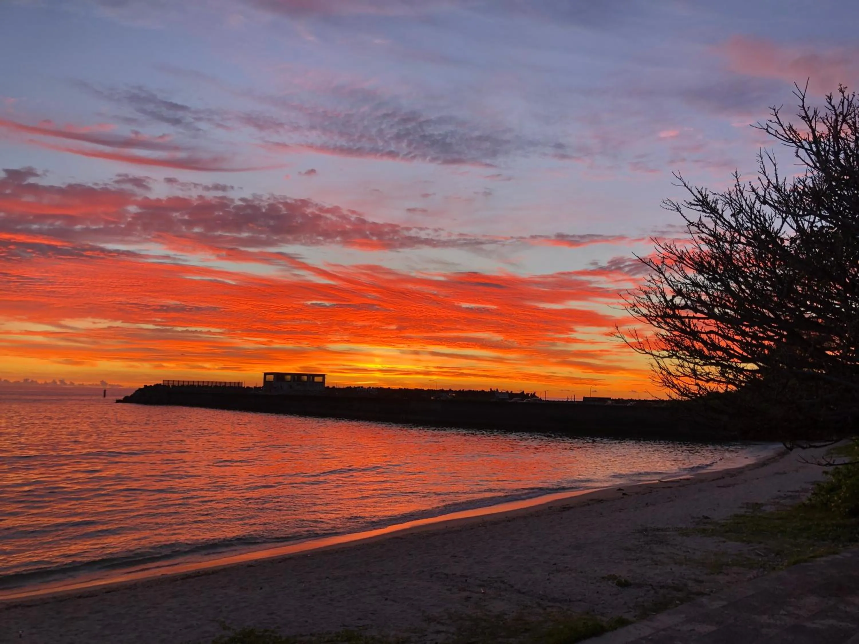 Sunset in Beach House Yomitan