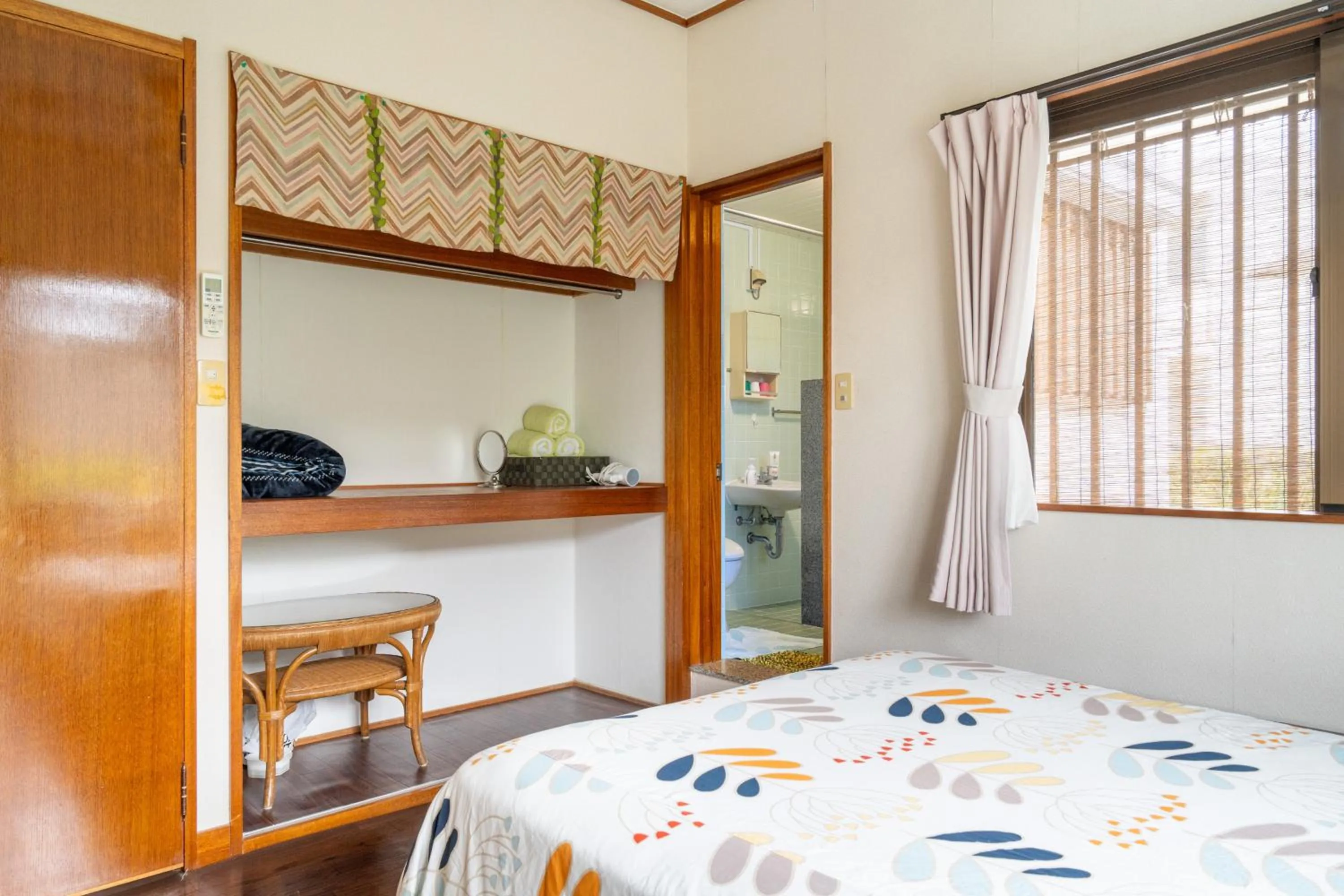 Bedroom, Bed in Beach House Yomitan