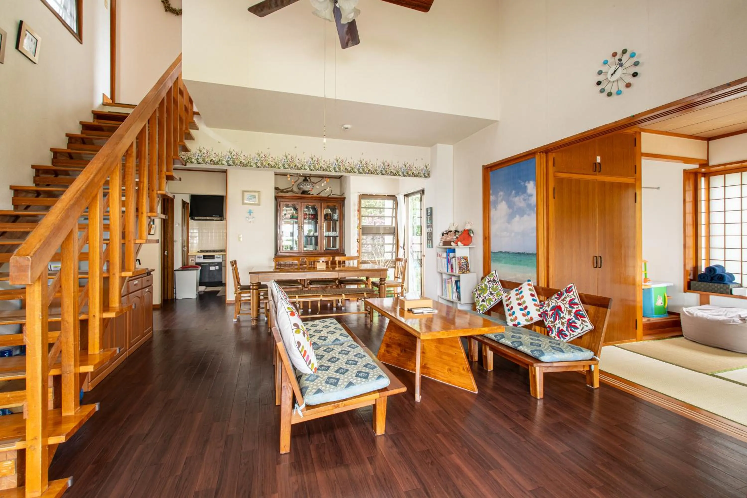 Living room in Beach House Yomitan