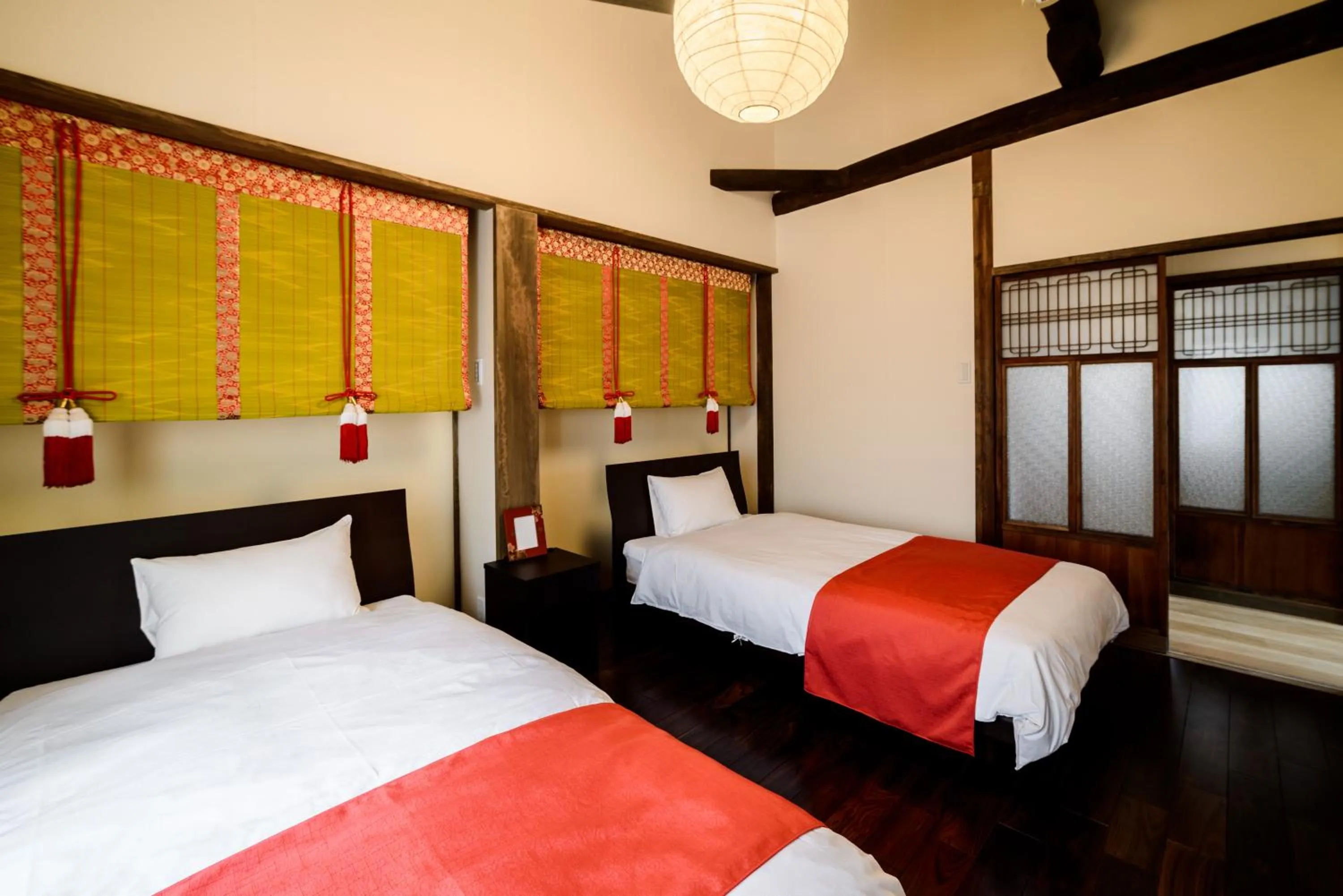 Bed in 京と家 おたびしょ庵 -Kyotoya Otabishoan-