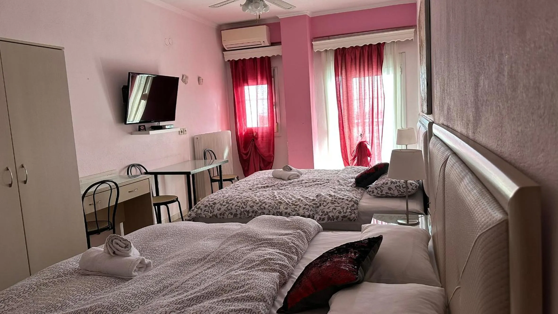 Bed in Alexandros Hotel