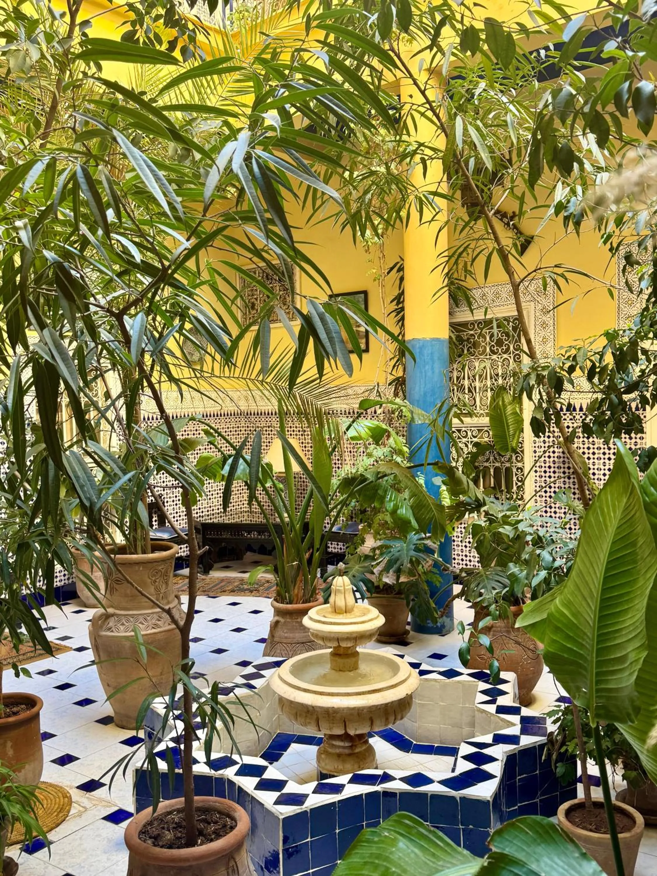 Inner courtyard view in Riad Hotel Sherazade