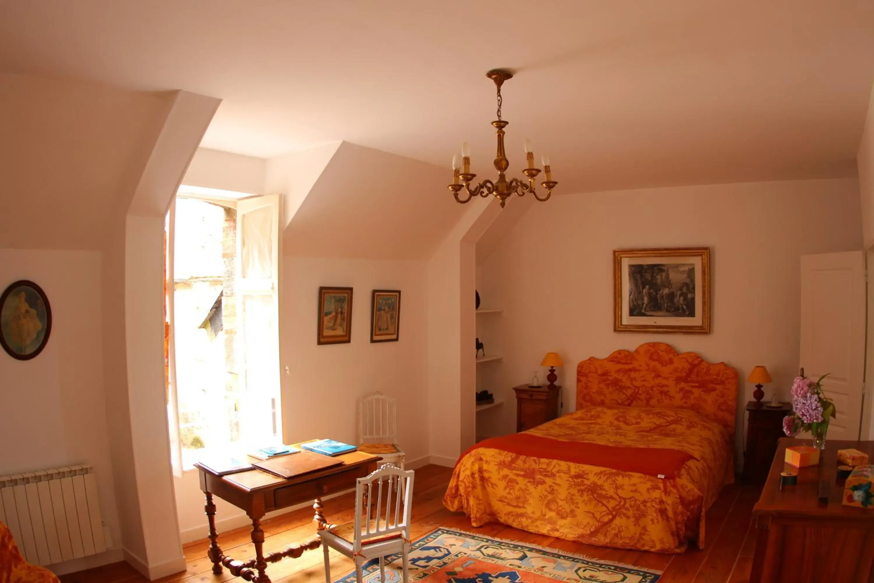 Room overlooking the Moats in Chateau de Flottemanville Room overlooking the Moats in Chateau de Flottemanville