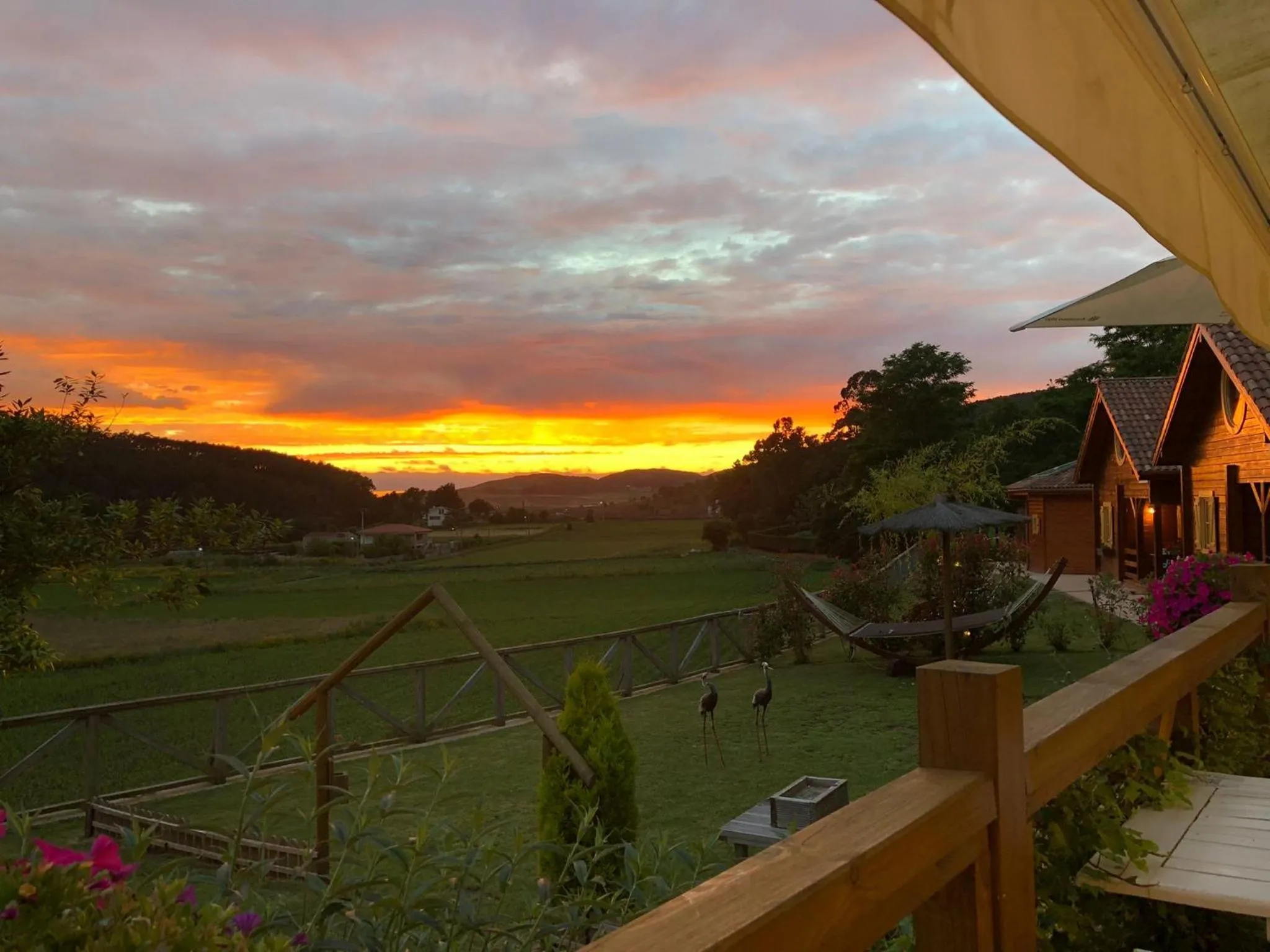 Garden view in Cabanas da Ría