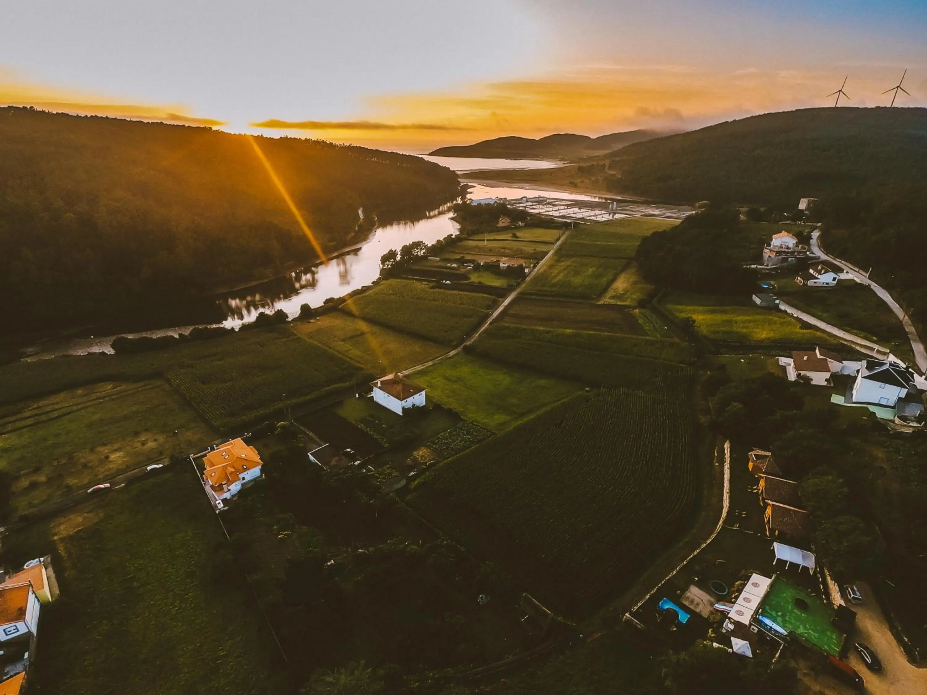 Bird's eye view in Cabanas da Ría