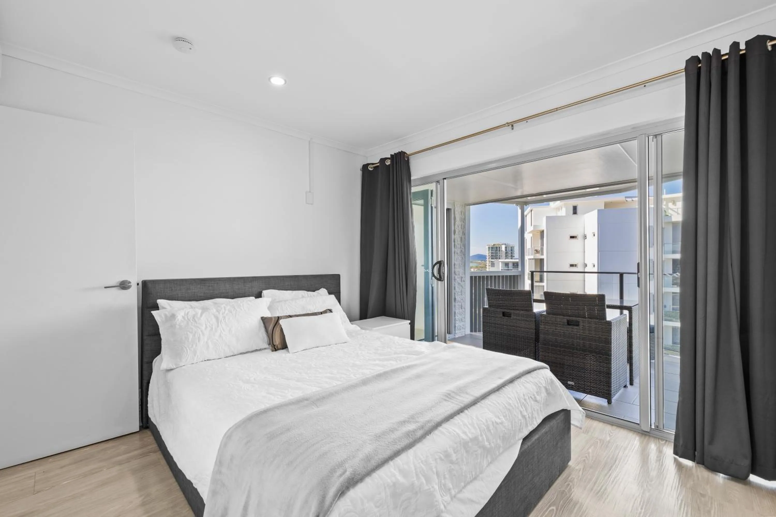 Bed in Maroochy Sands Holiday Apartments