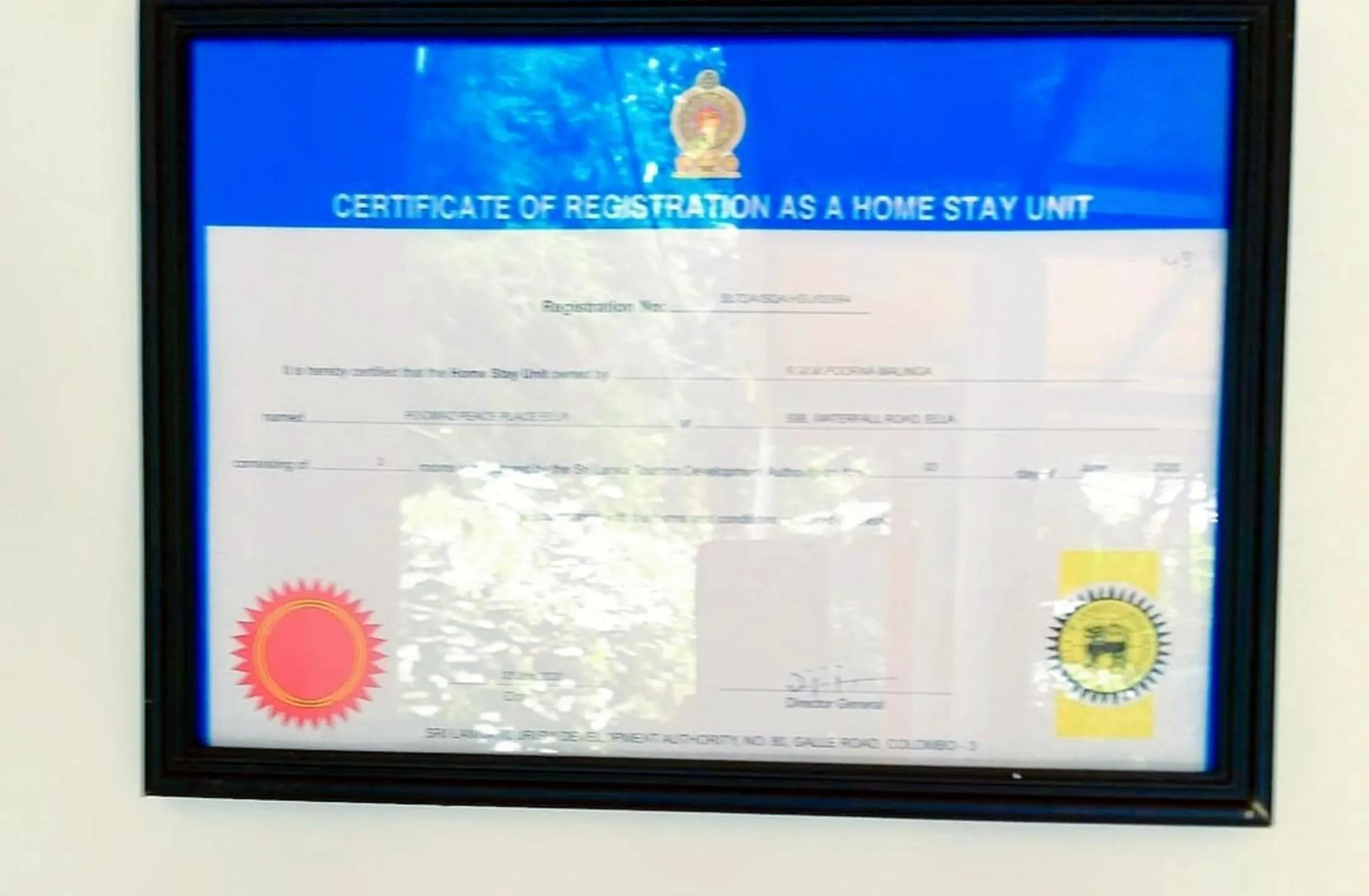 Certificate/Award in Poomaz Peace Palace