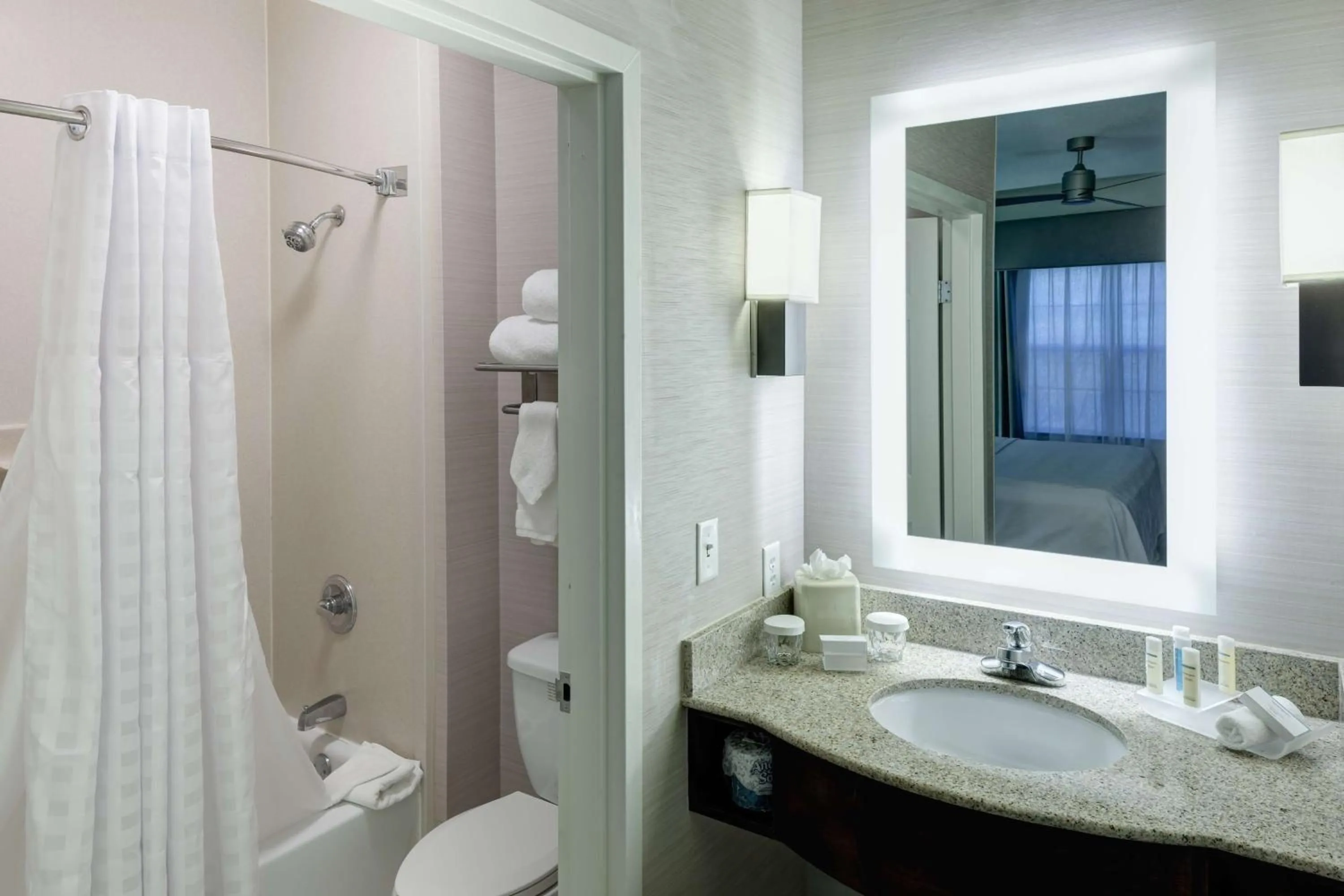 Bathroom in Homewood Suites by Hilton Mahwah