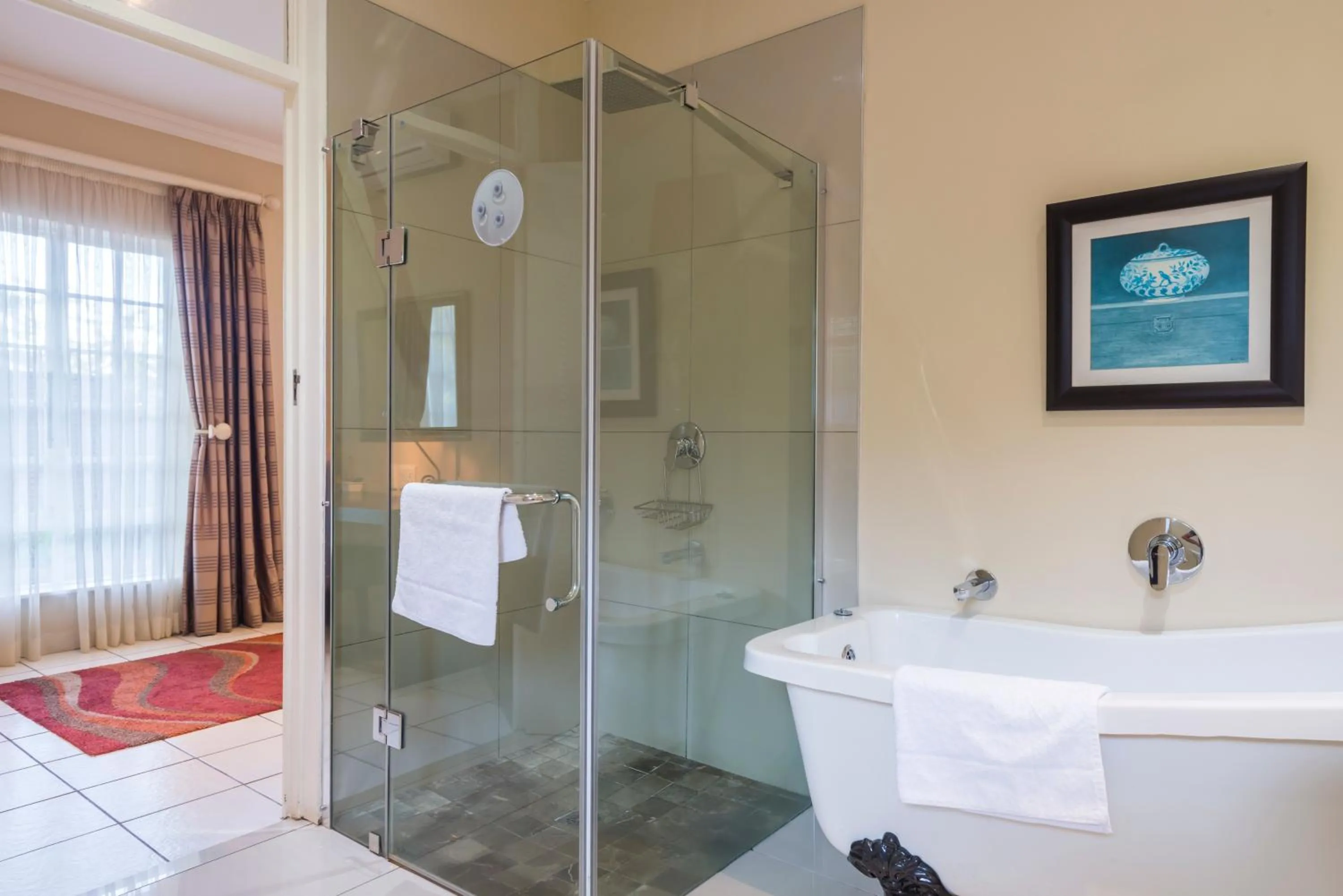 Shower in Westville Bed and Breakfast