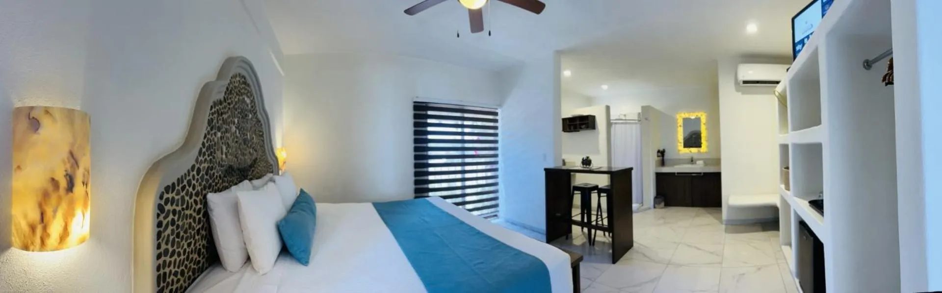 Bed in Paraiso Azul Hotel