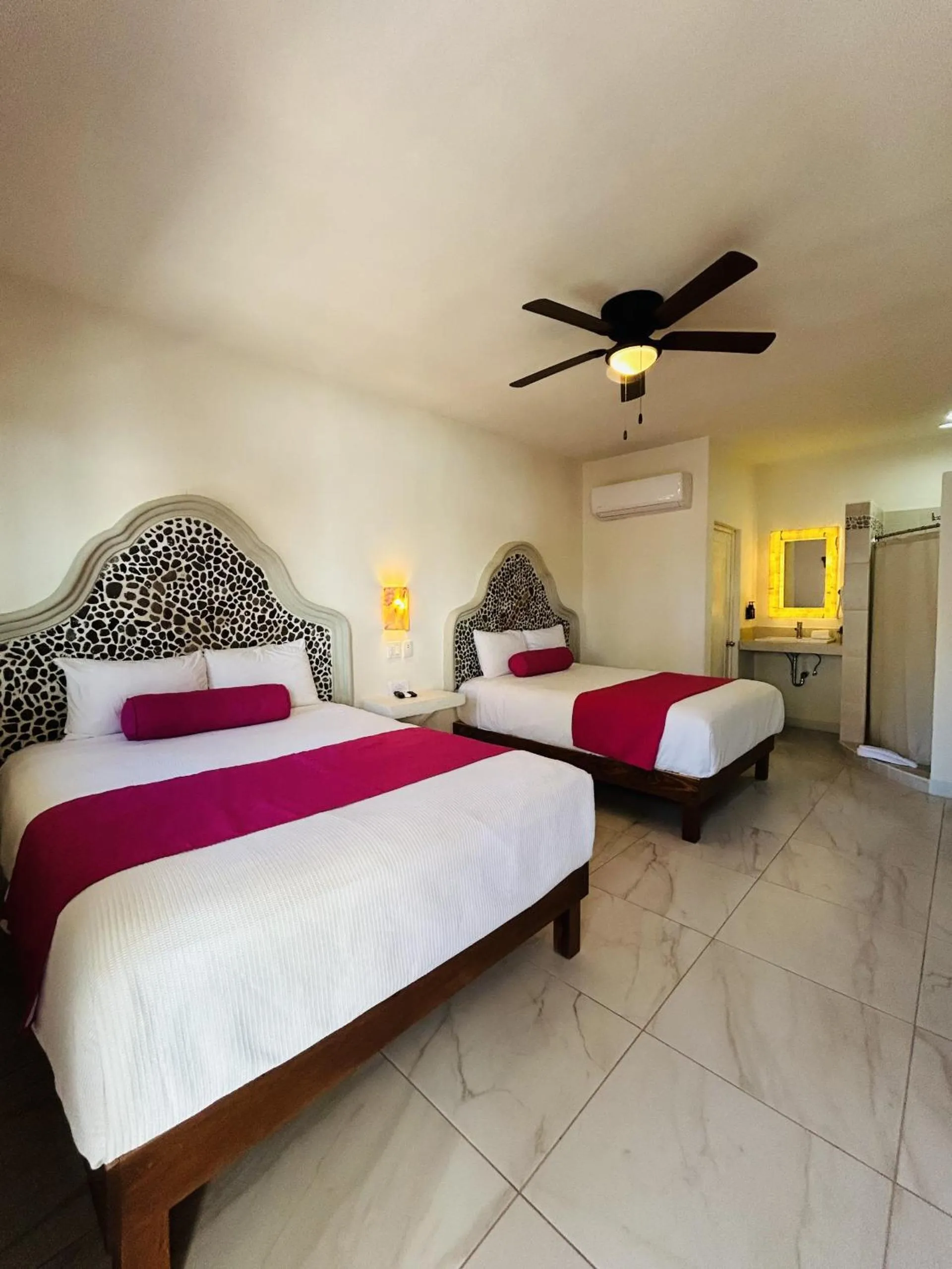 Bed in Paraiso Azul Hotel