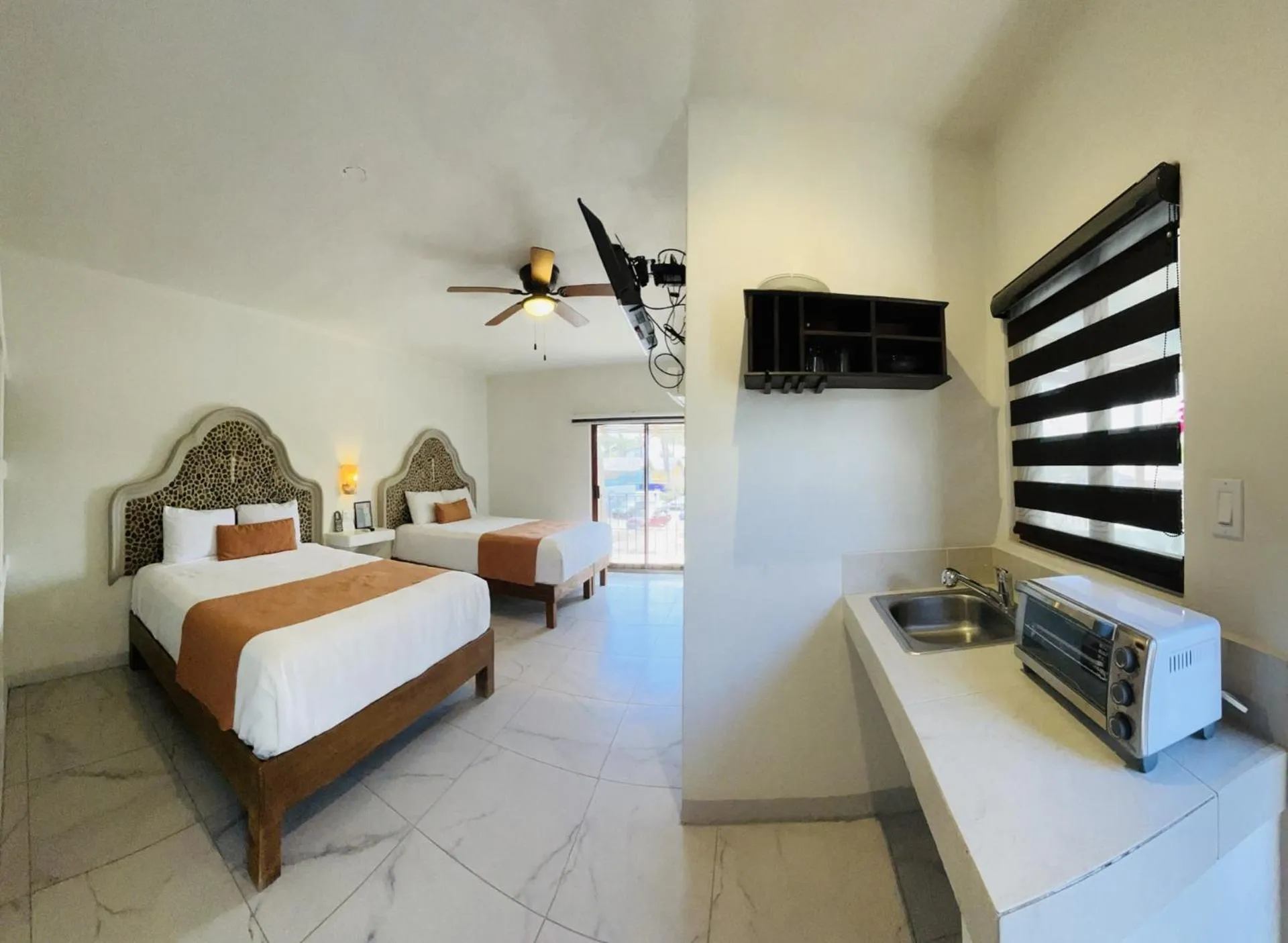 Bed in Paraiso Azul Hotel