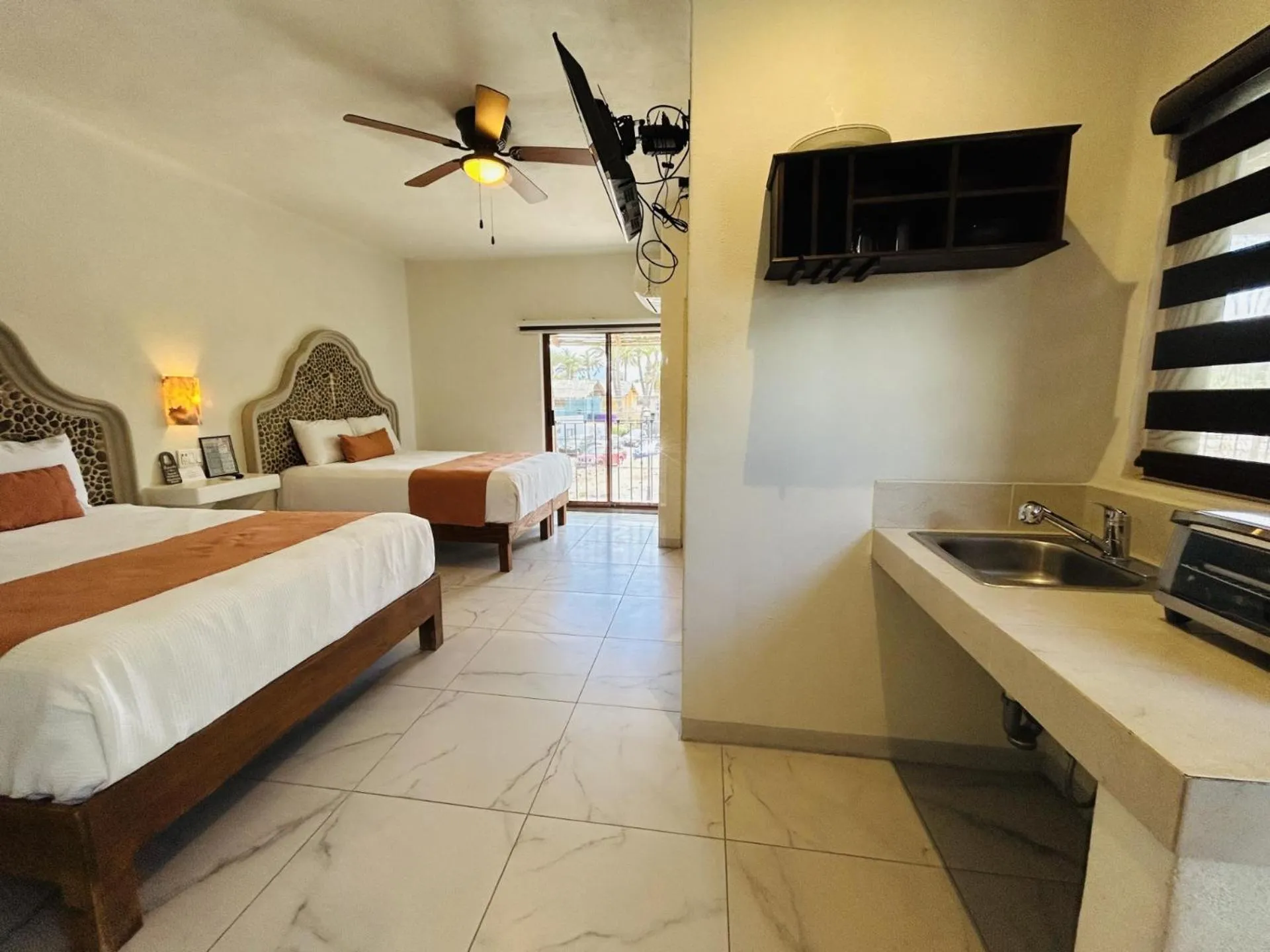 Bed in Paraiso Azul Hotel