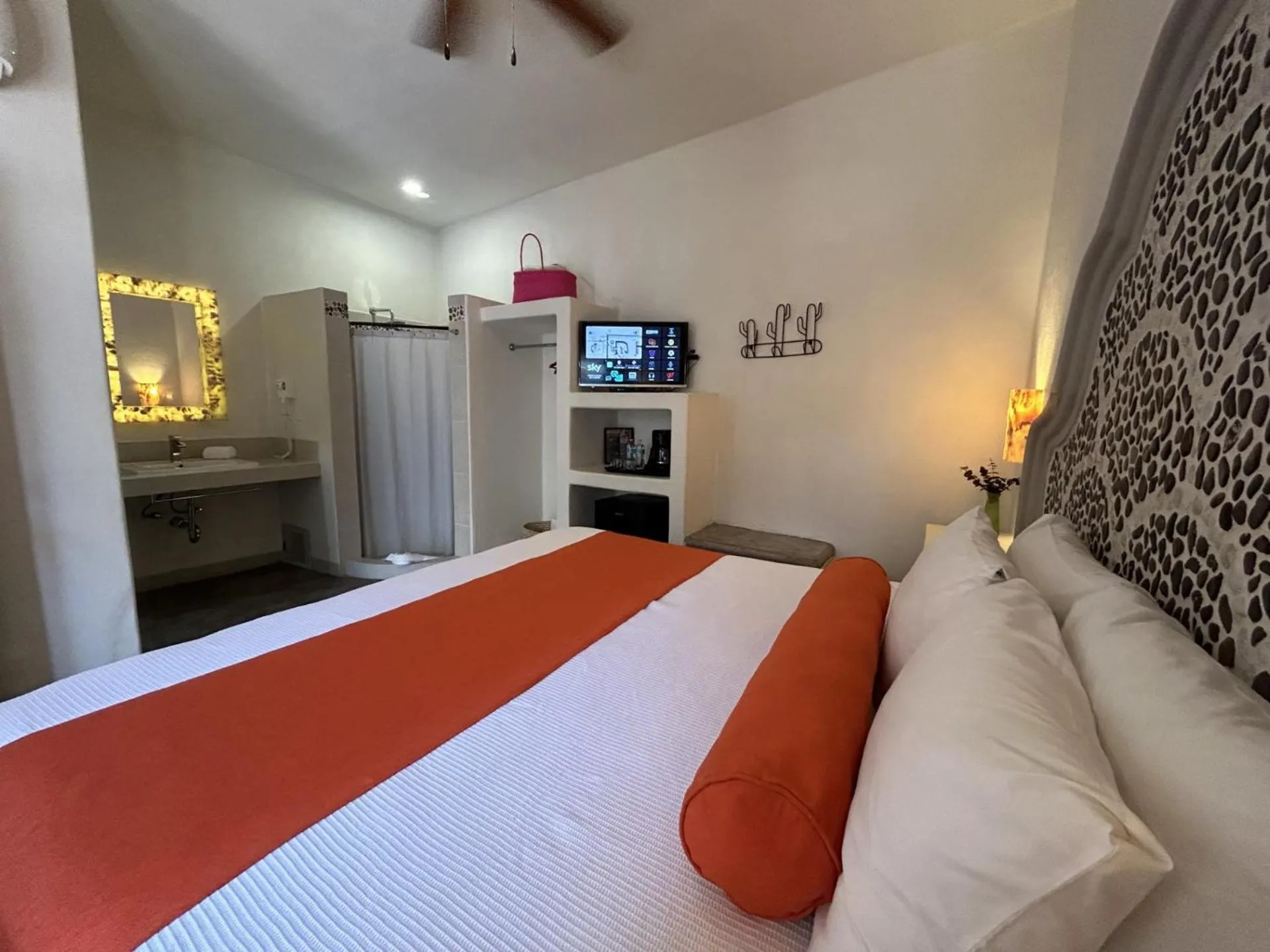 Bed in Paraiso Azul Hotel