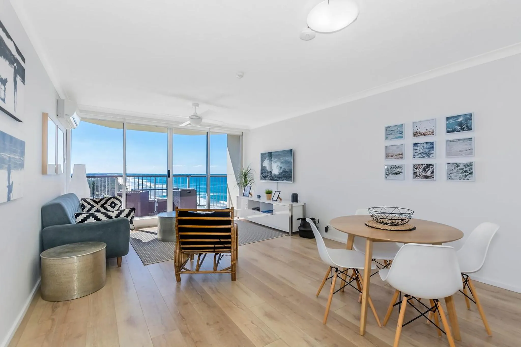 Living room in Golden Sands on the Beach - Absolute Beachfront Apartments