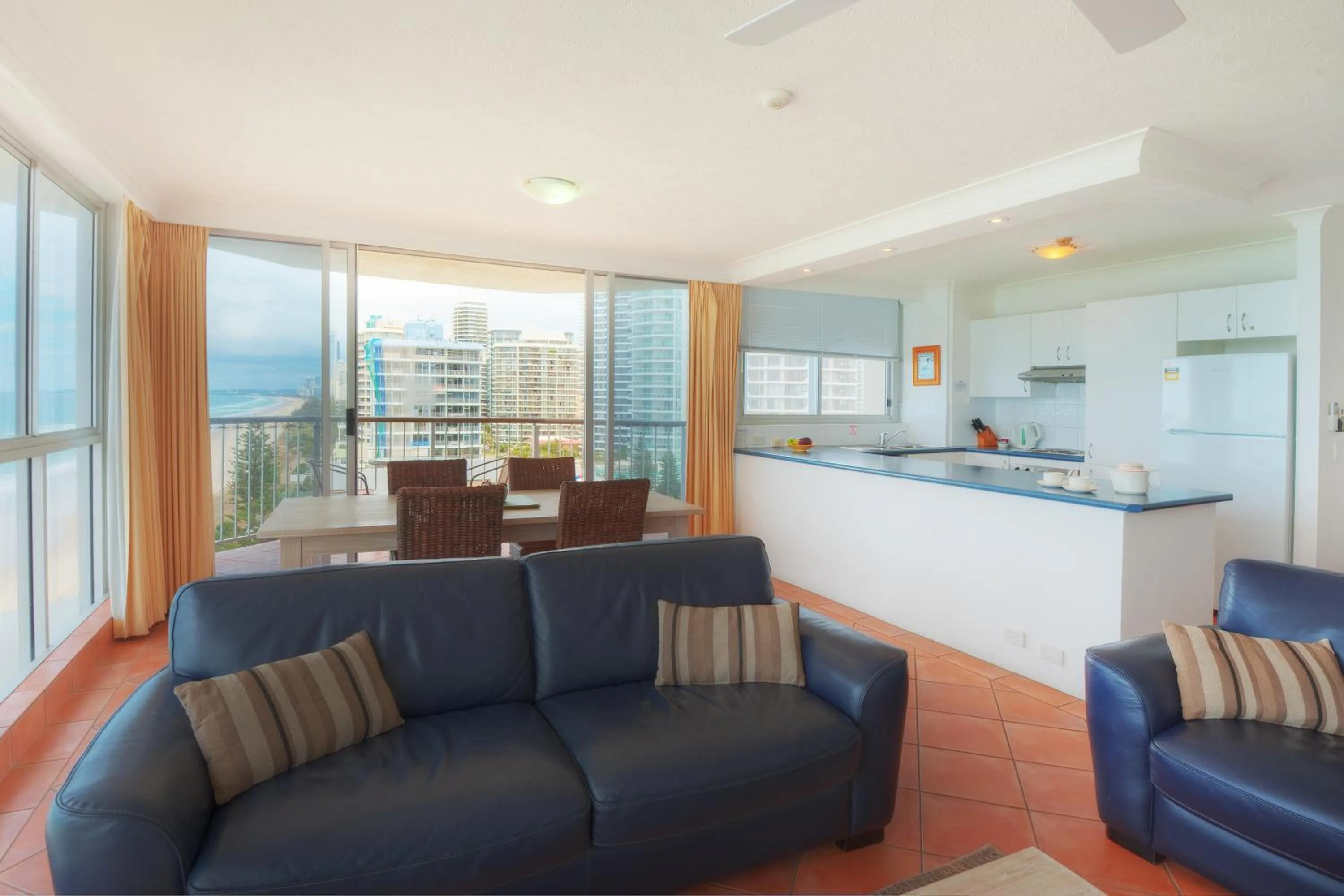 Living room in Golden Sands on the Beach - Absolute Beachfront Apartments