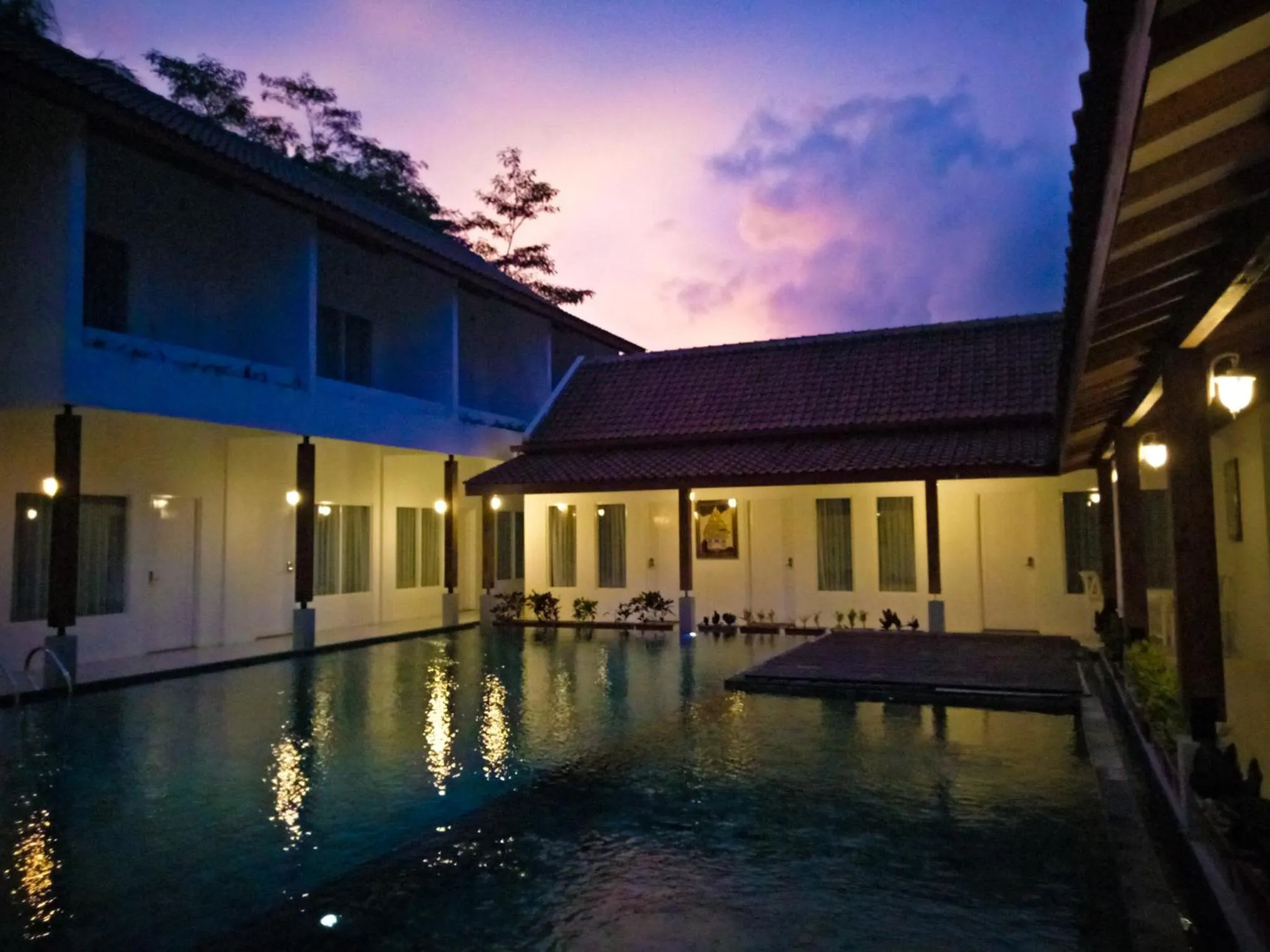 Pool view in Sinom Borobudur Heritage Hotel