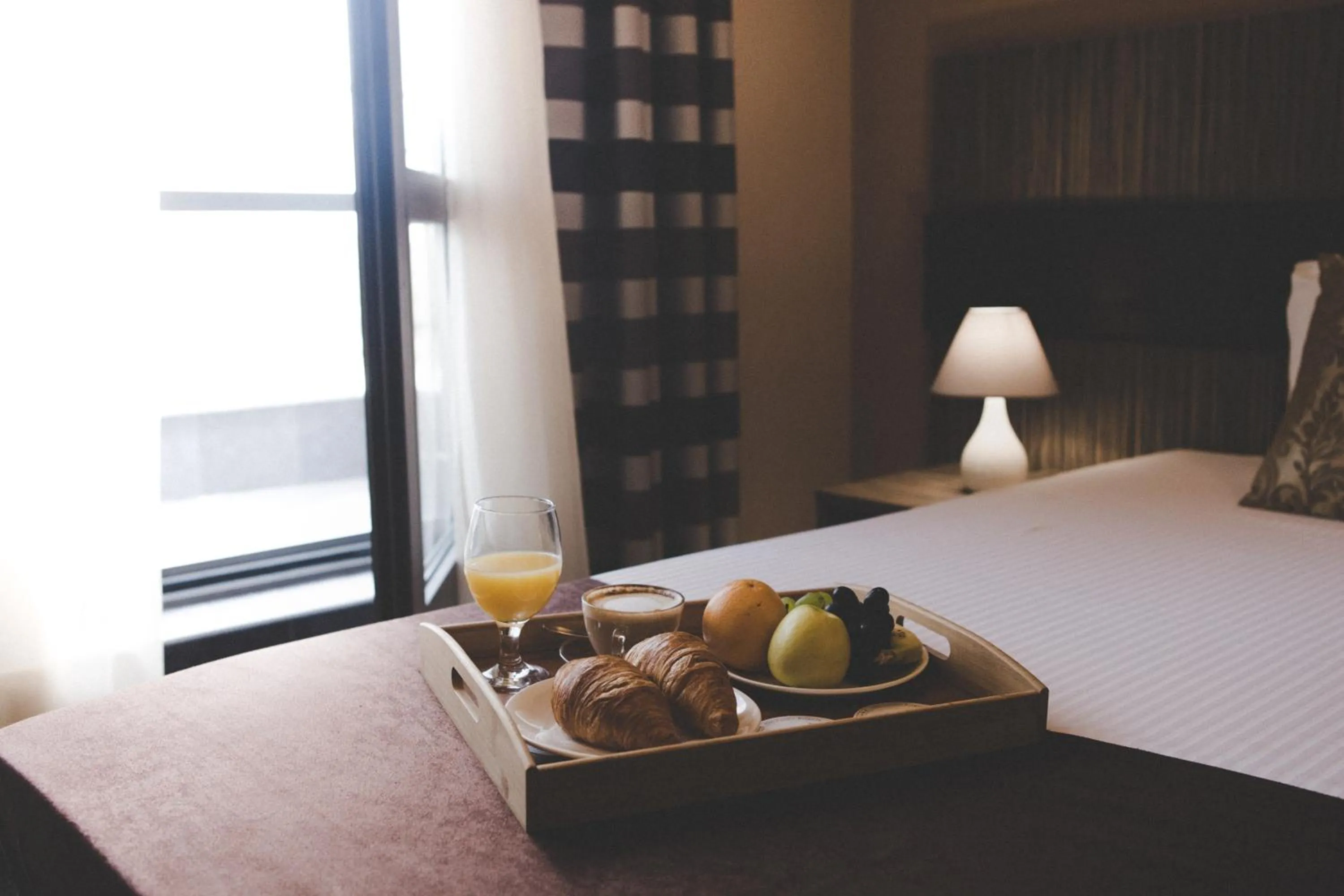 Food close-up, Bed in Plaza Hotel Plovdiv - Free Parking