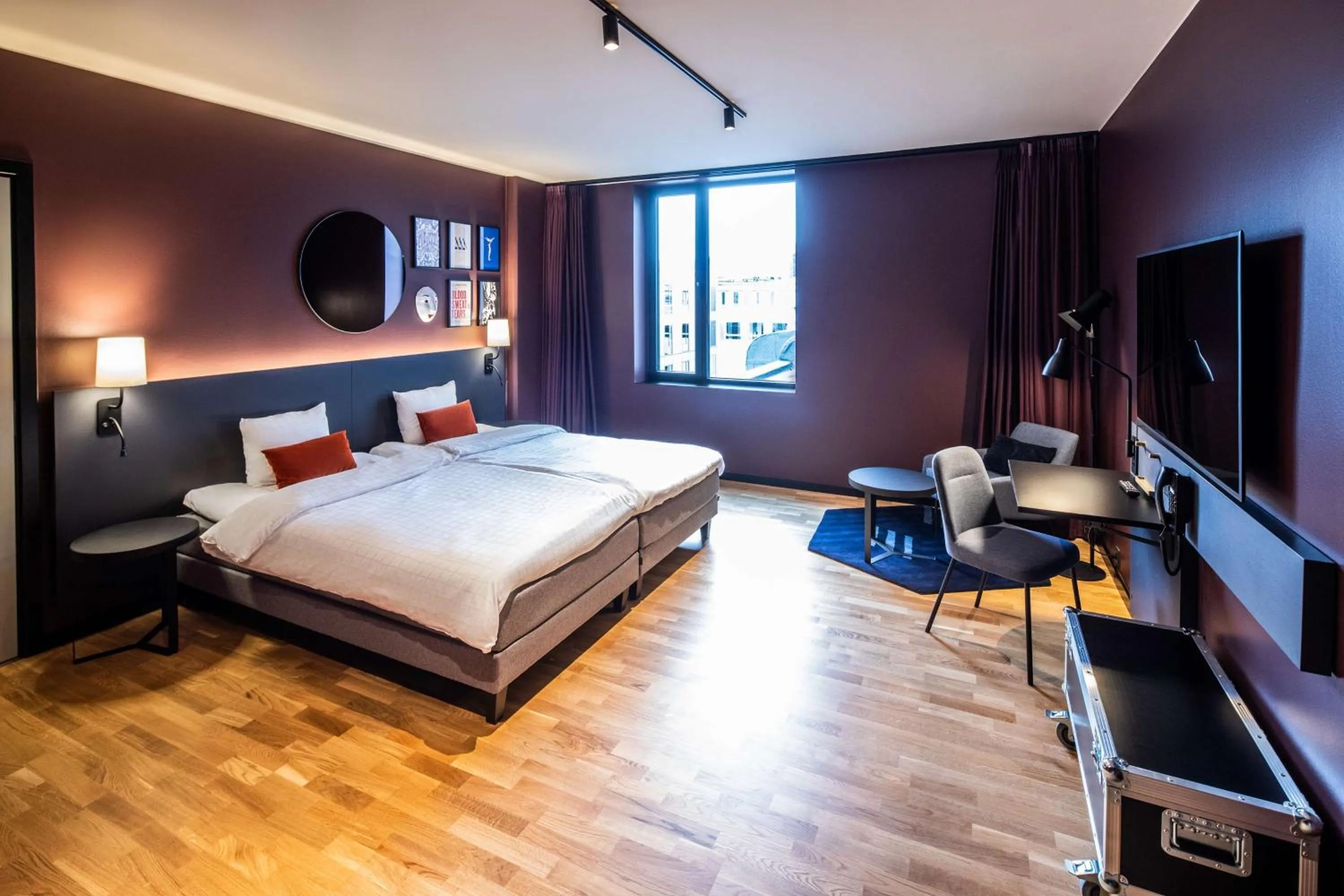 Bedroom, Bed in Scandic Falkoner