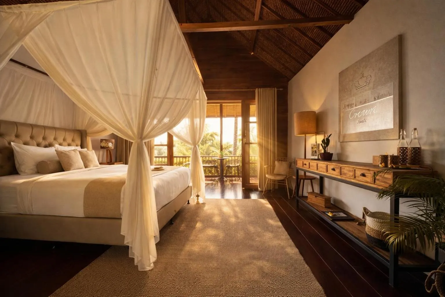 Bed in Lempuyang Boutique Hotel