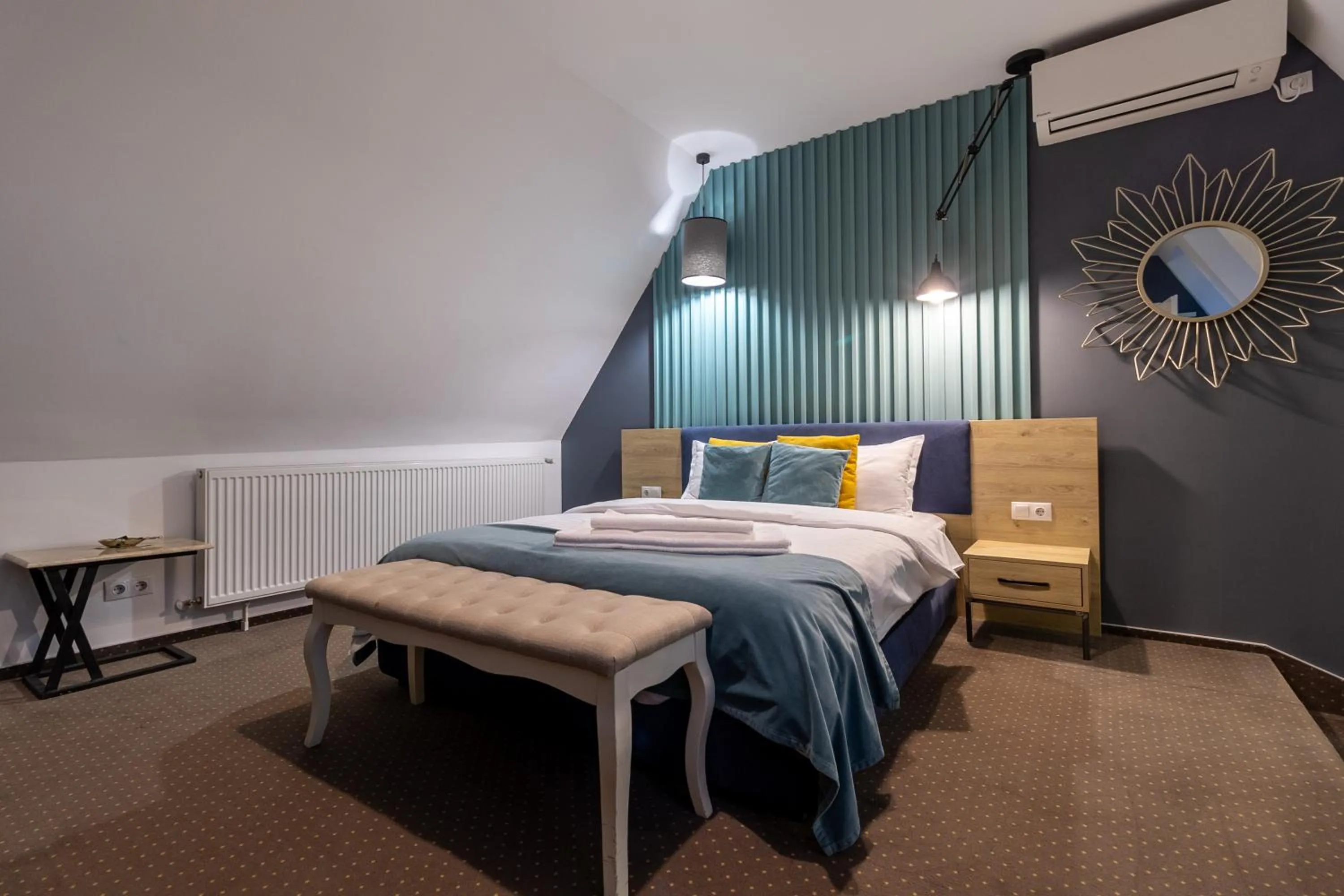 Bed in Lumiere House Sibiu