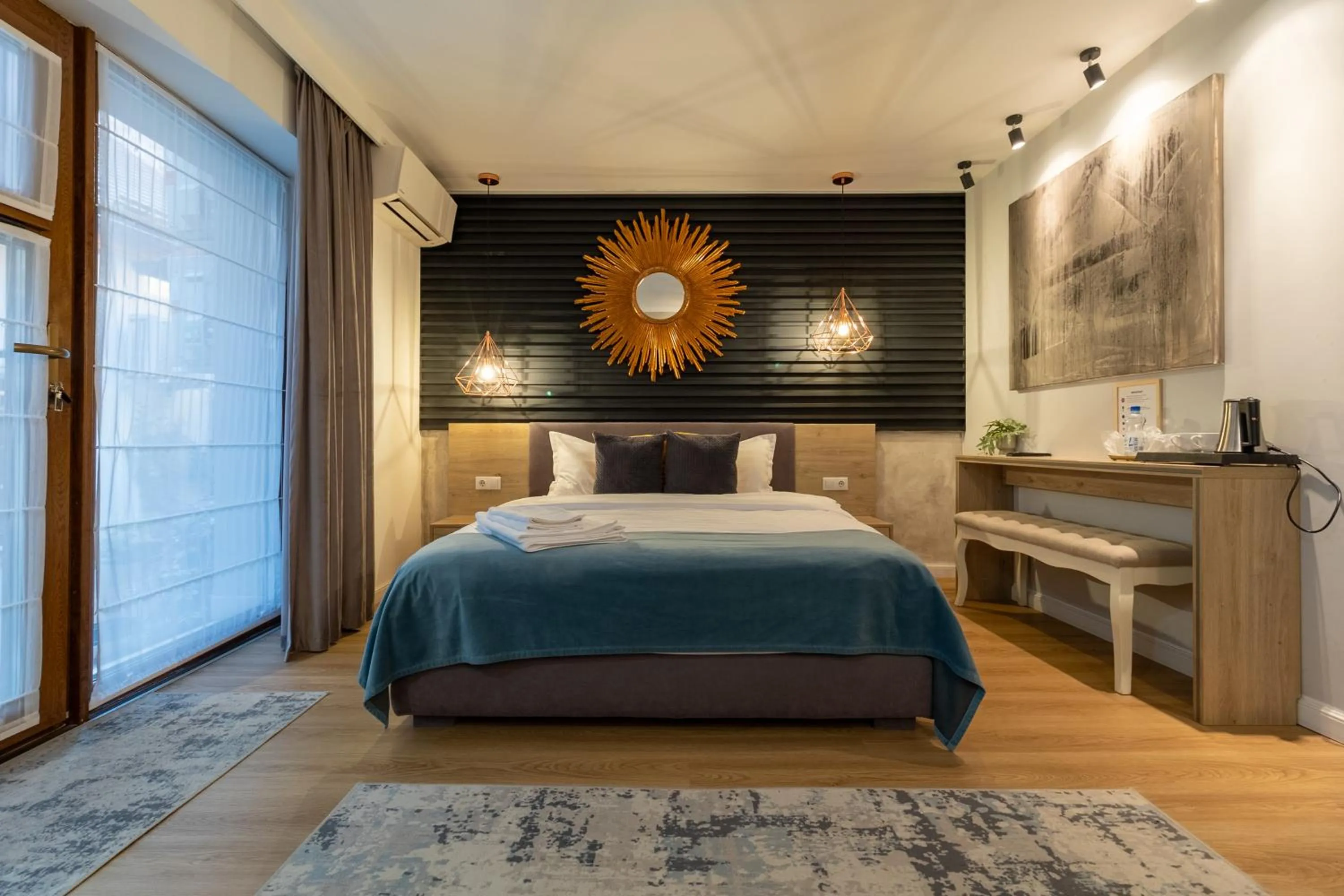 Bed in Lumiere House Sibiu