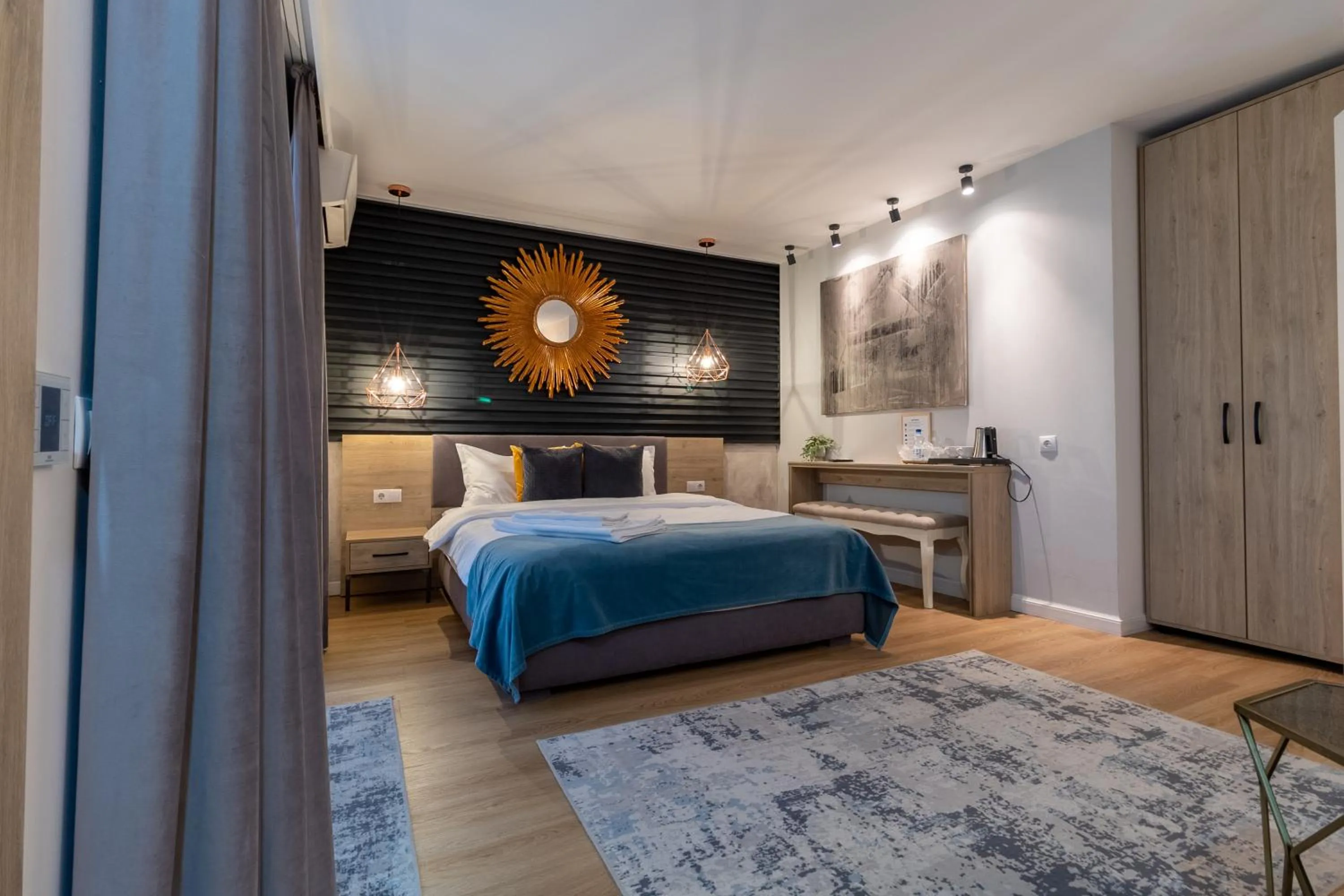 Photo of the whole room, Bed in Lumiere House Sibiu