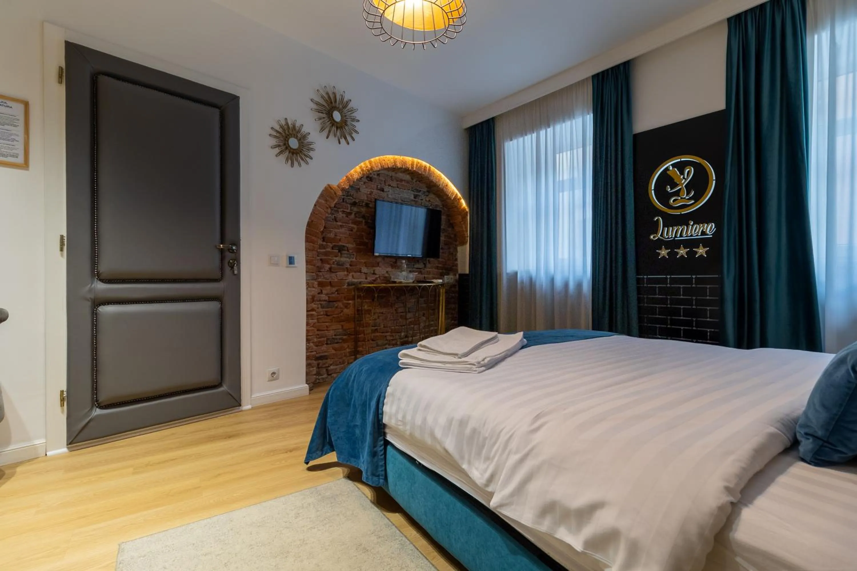 Bed in Lumiere House Sibiu