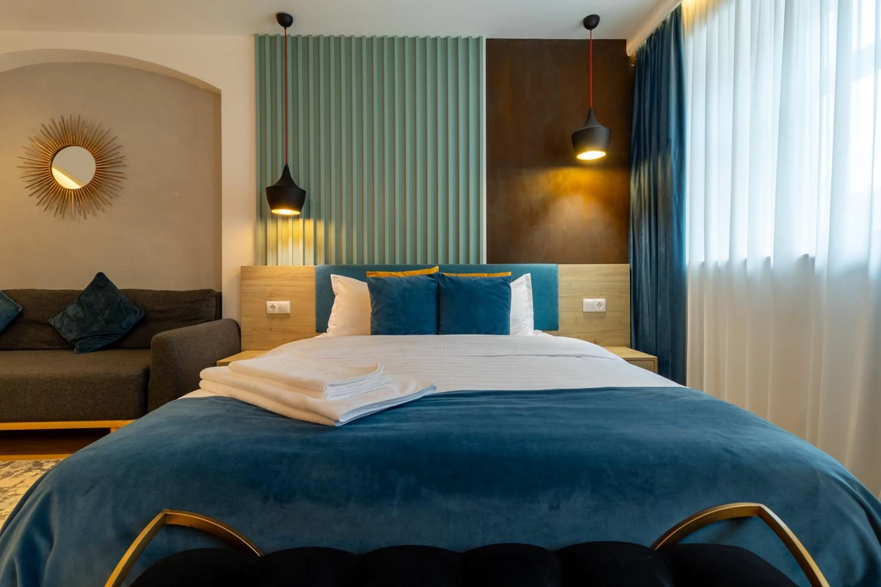 Bed in Lumiere House Sibiu