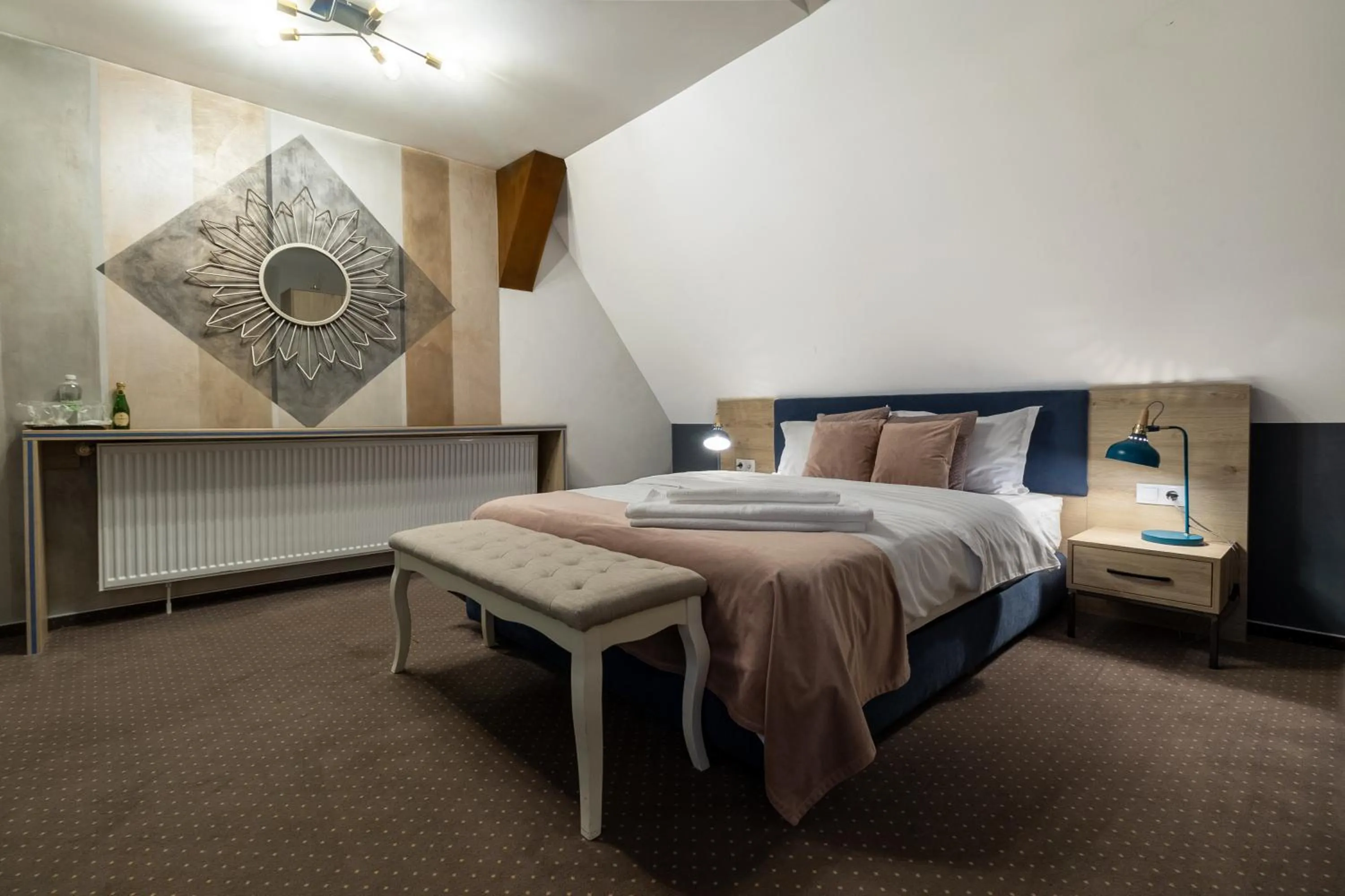 Bed in Lumiere House Sibiu