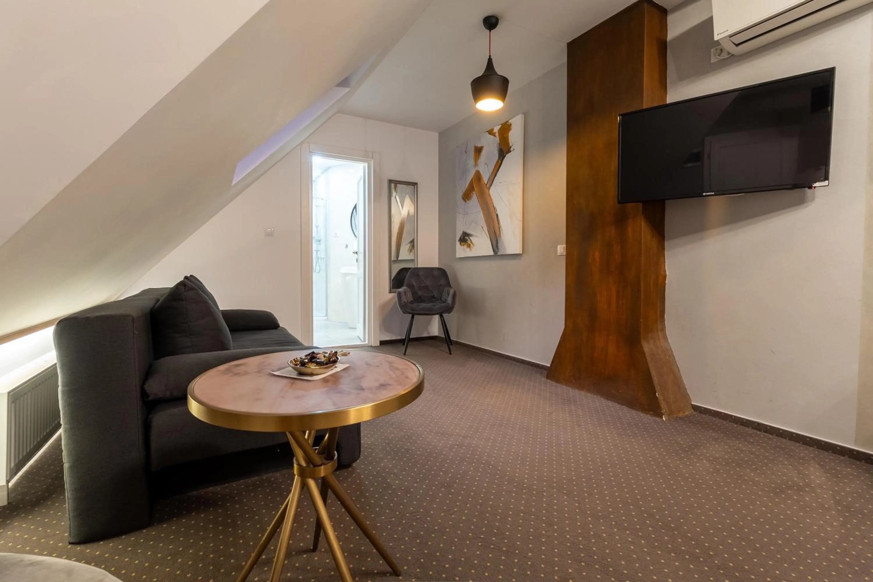 Seating area in Lumiere House Sibiu