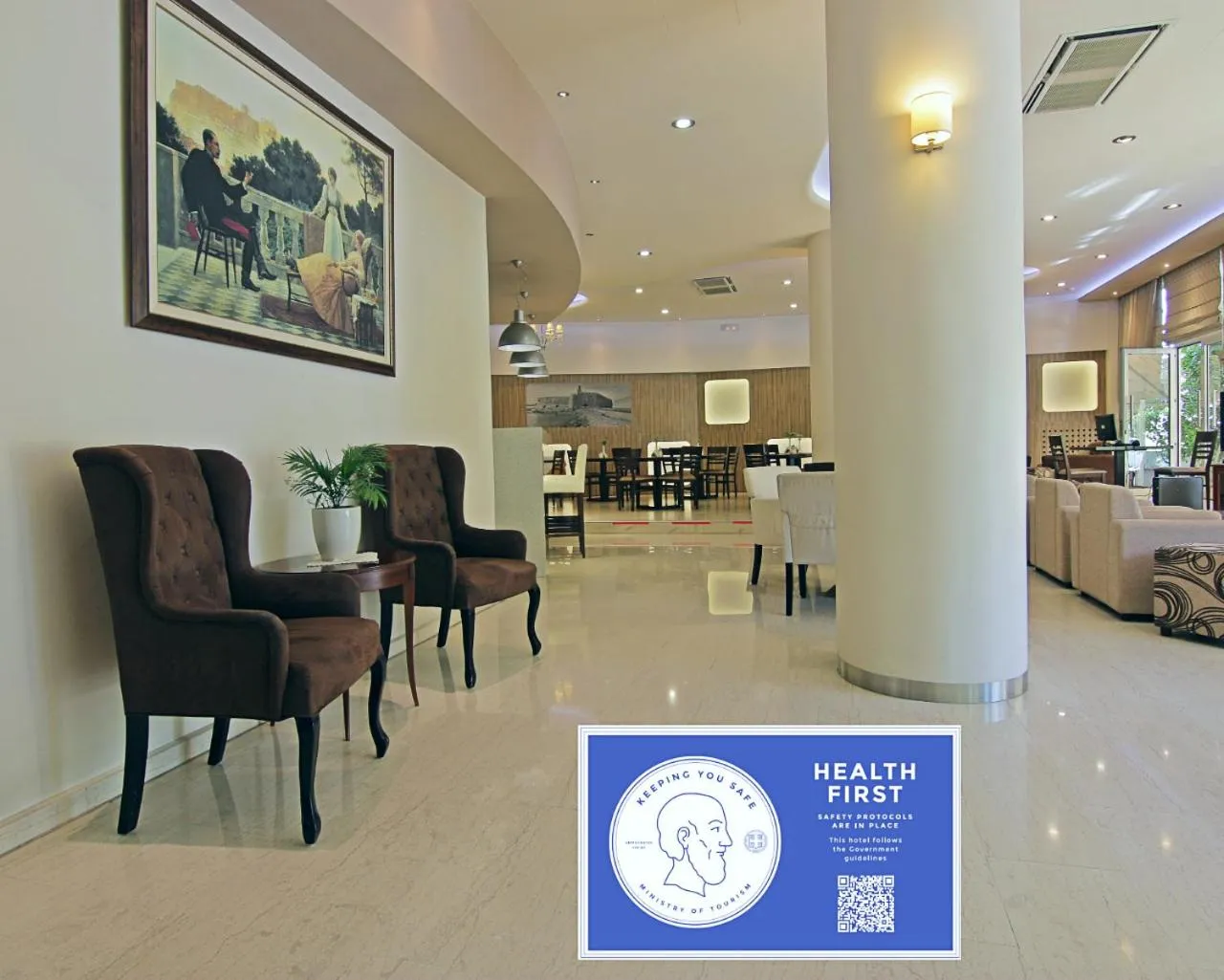 Lobby or reception in Athinaiko Hotel